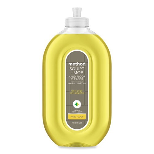 Method Squirt+Mop Hard Floor Cleaner, Lemon Ginger, 25 oz Spray Bottle, 3/Pack