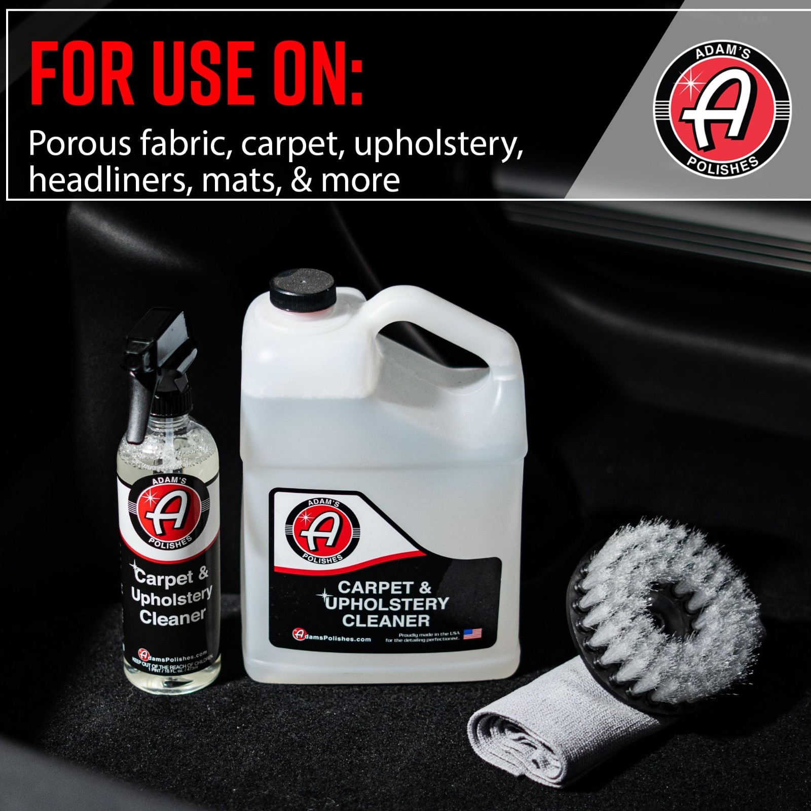 Carpet Drill Brush Combo – Heavy-Duty Cleaning Tool for Upholstery, Leather, RVs