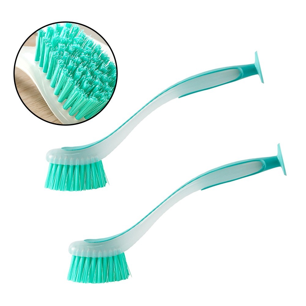 2Pcs Kitchen Pot Brush Set for Heavy Duty Dish and Sink Cleaning 9.84 Inch