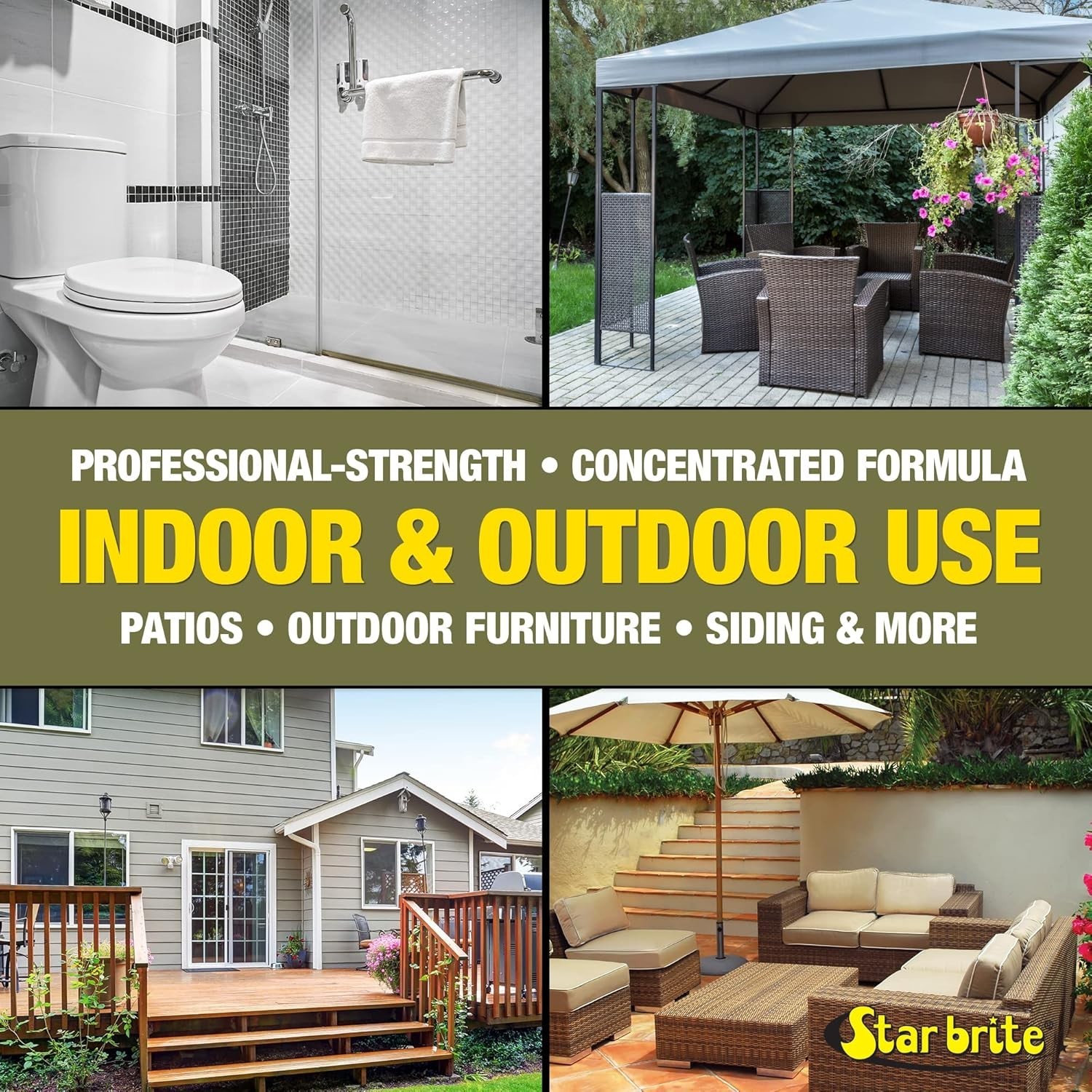 Outdoor Collection All Surface Mold Stain & Mildew Stain Remover Spray – Clea…