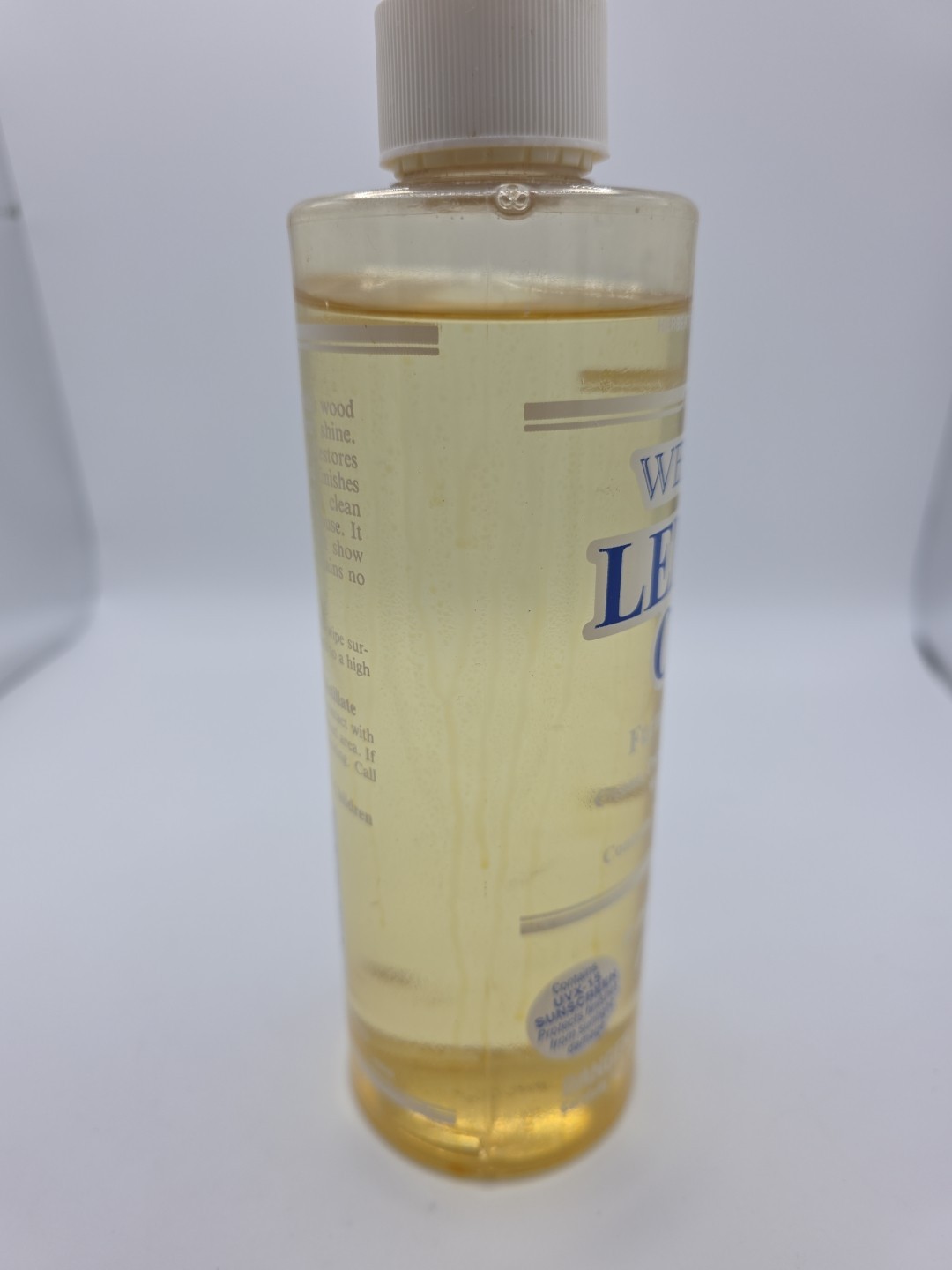 Weiman Lemon Oil Furniture Wood Polish UVX15 Sunscreen 16 Oz Almost Full