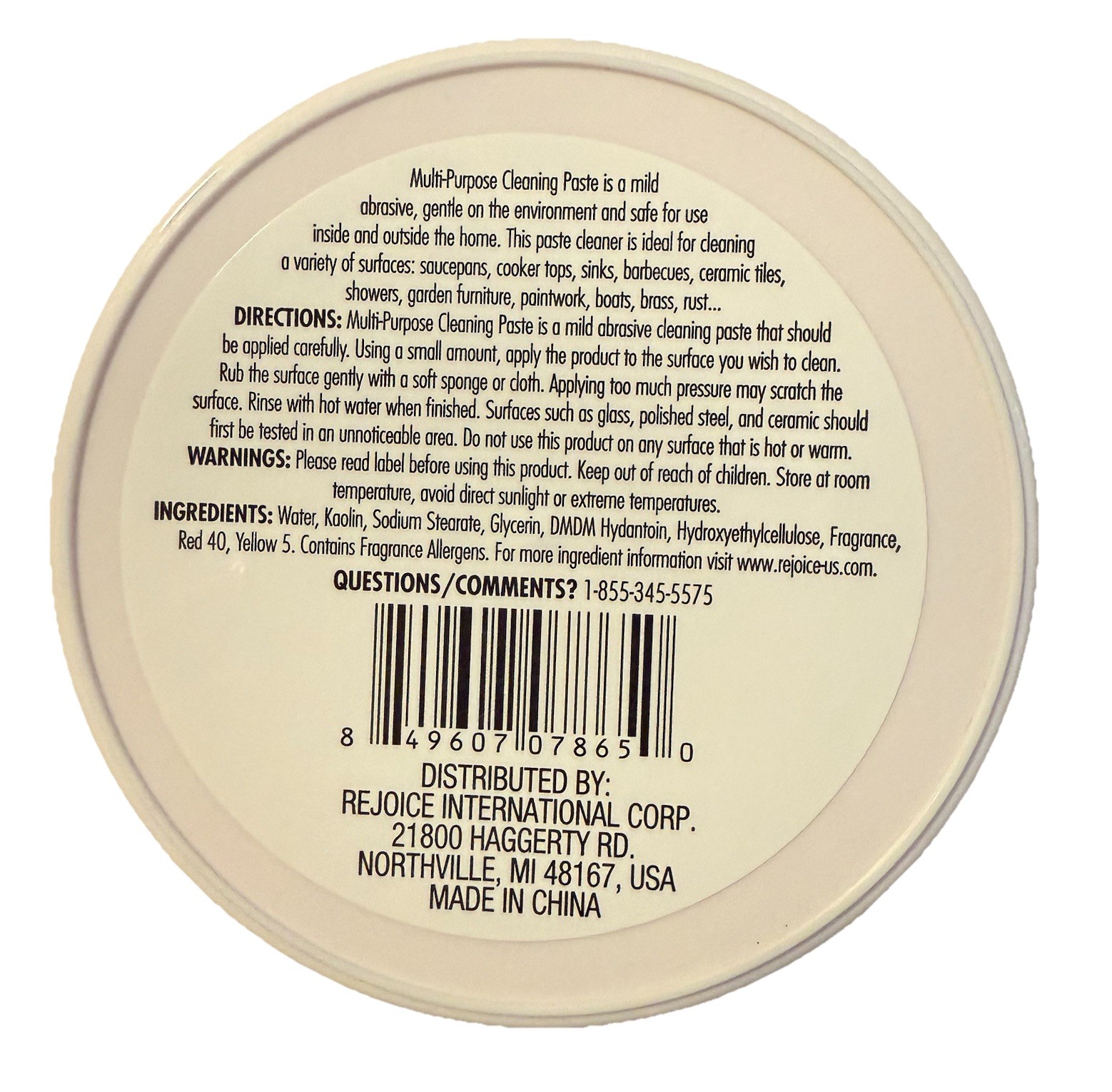 Multi-Purpose Cleaning Paste ~ Indoor/Outdoor Kitchen Bathroom Laundry – 6 OZ
