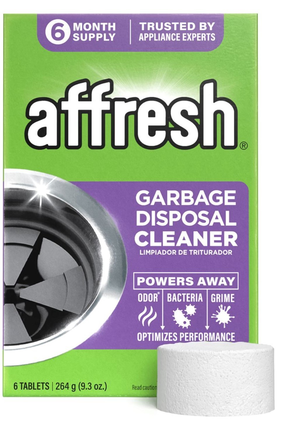 Garbage Disposal Cleaner, Helps Power Away Odor Causing Bacteria,