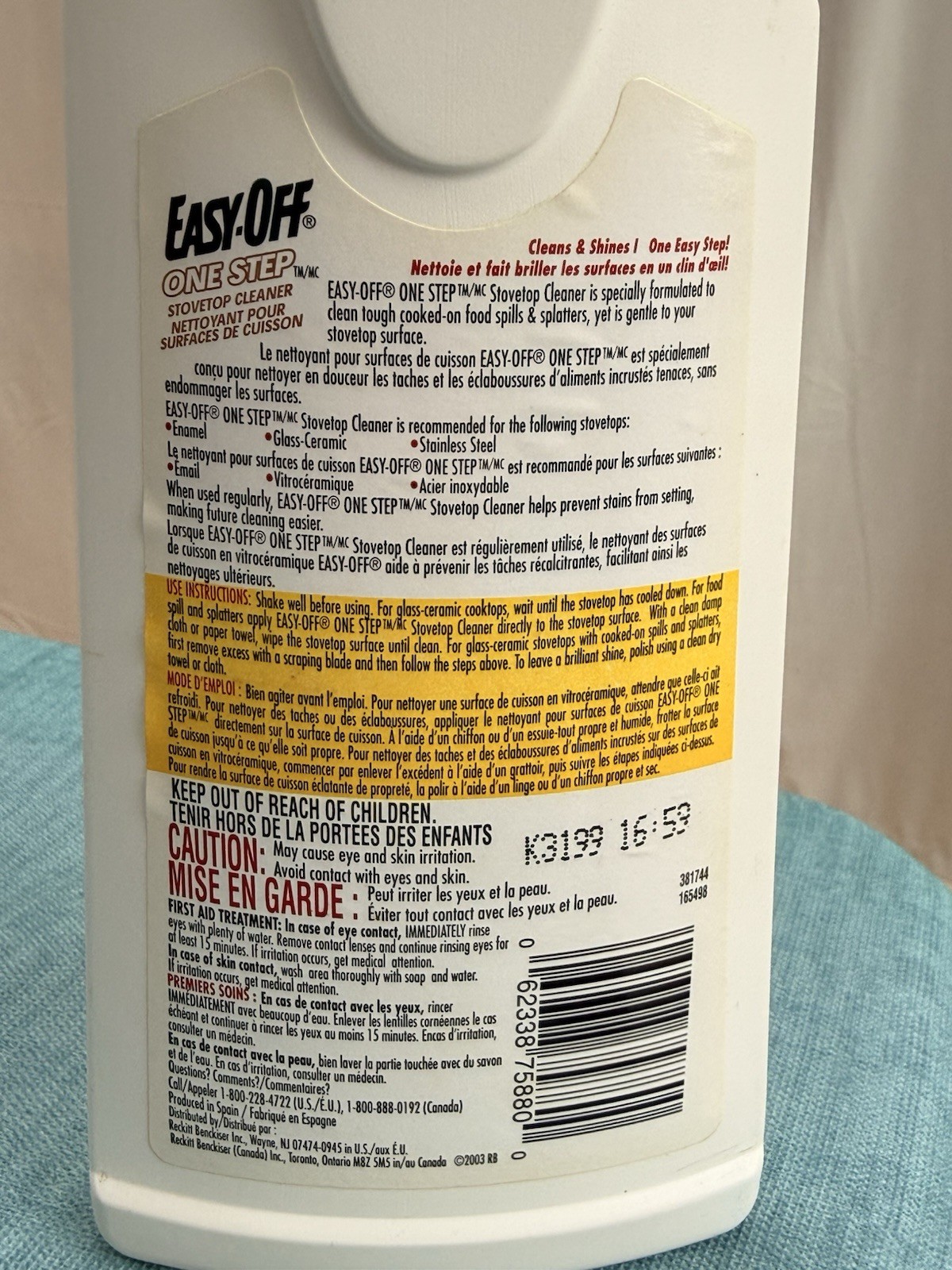 Easy-Off Cooktop Stove Cleaner 8.5 oz glass ceramic stoves ranges 2003 95% Full