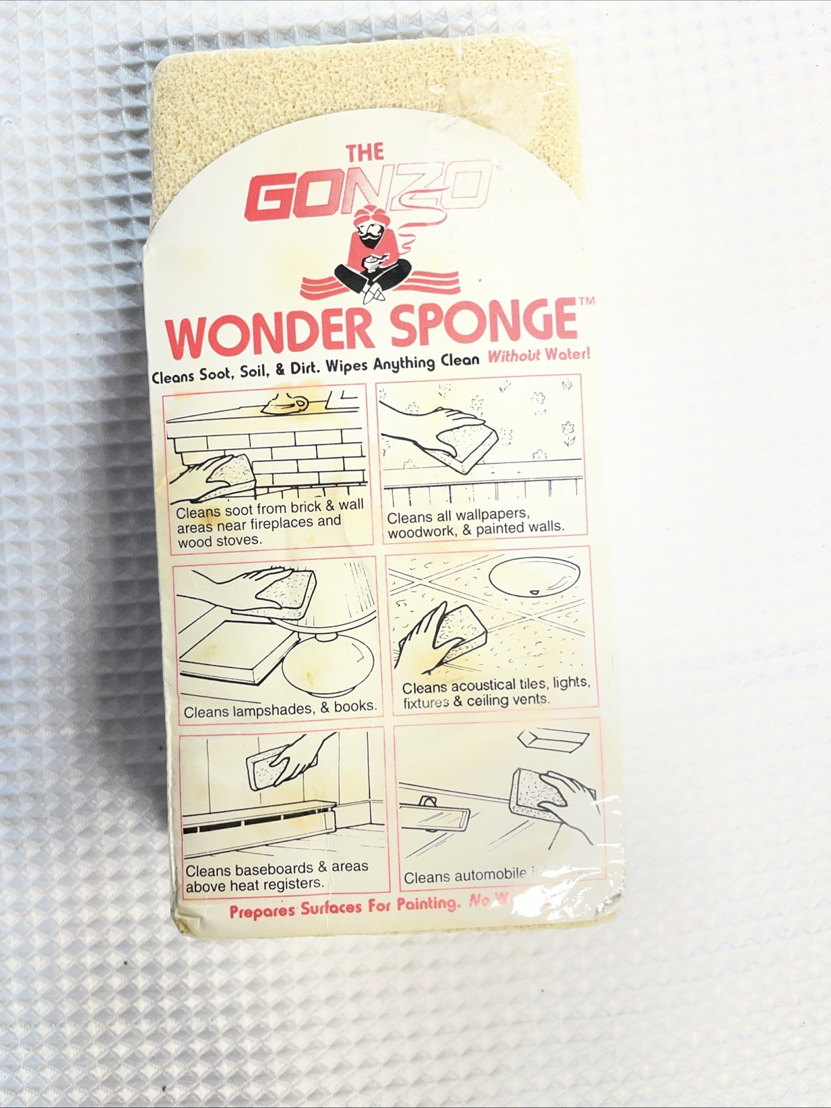 The GONZO Wonder Sponge Waterless Original Sealed Packaging NEW Made In USA