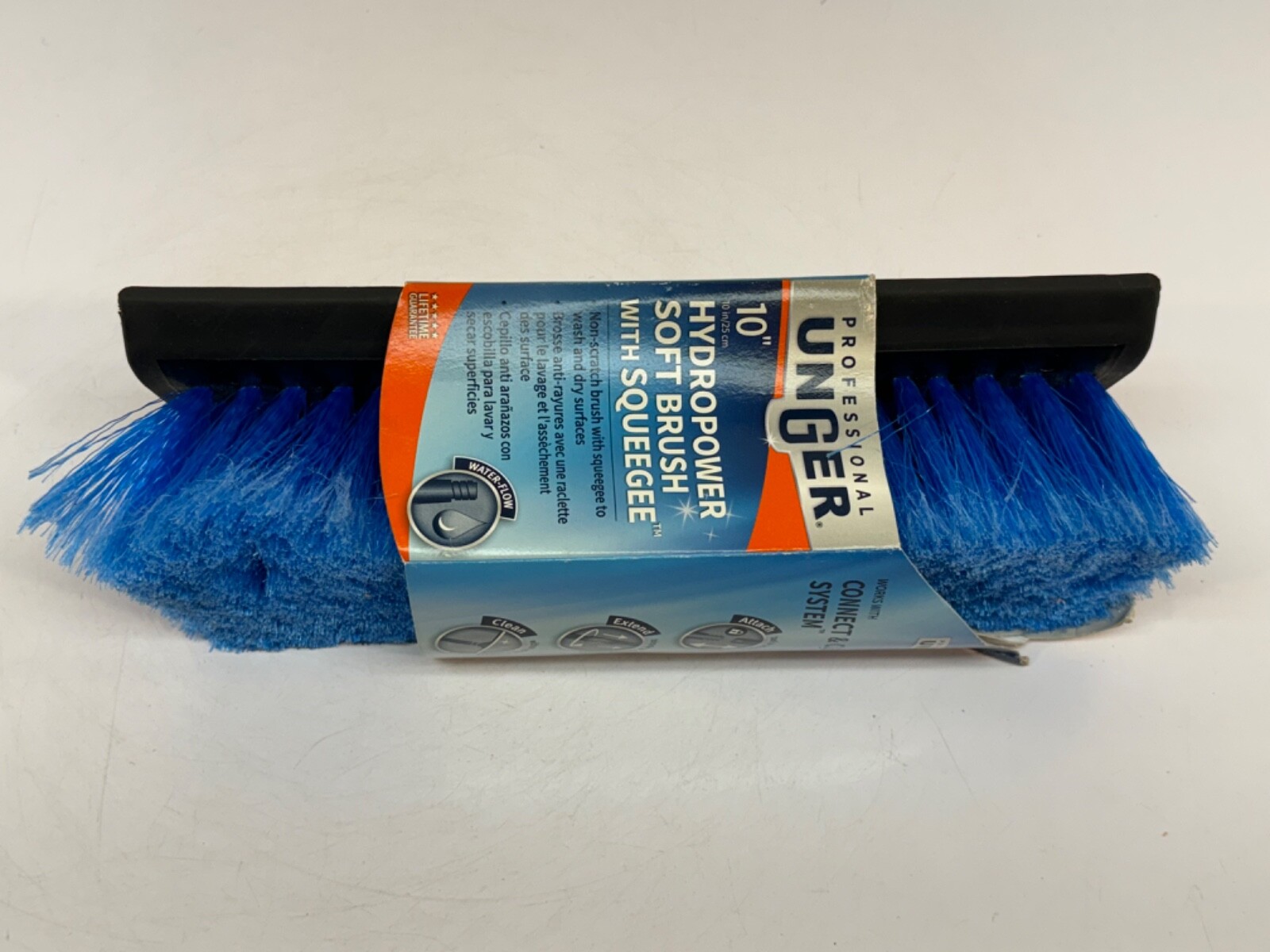 10″ Hydropower Soft Brush with Squeegee and Water-Fed Multi-Angle Wash Brush.
