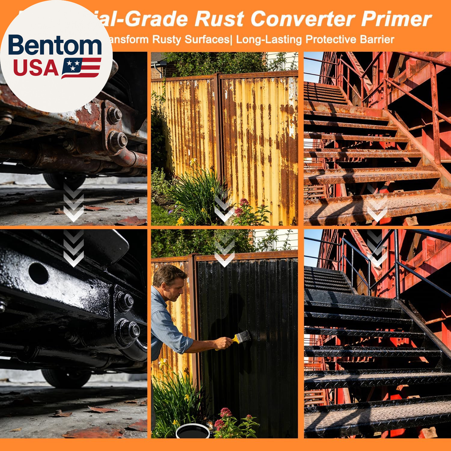 2-In-1 Rust Converter & Metal Primer, 35 Oz Rust Remover Paint for Metal,Rust Co