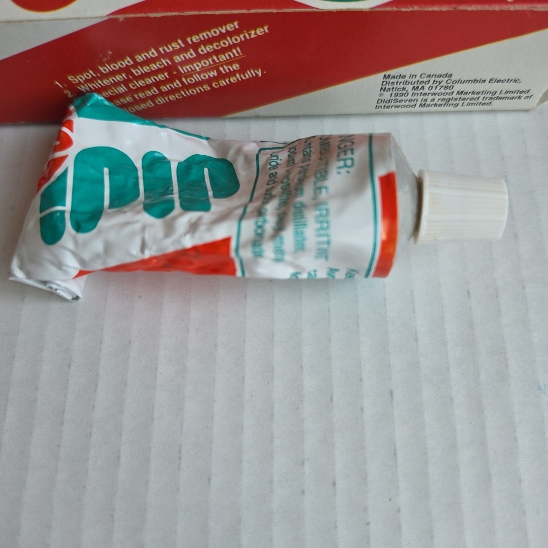 Vintage DiDi Seven Universal Cleaner Tube Canada 3.5 oz 1990 As Seen on TV READ