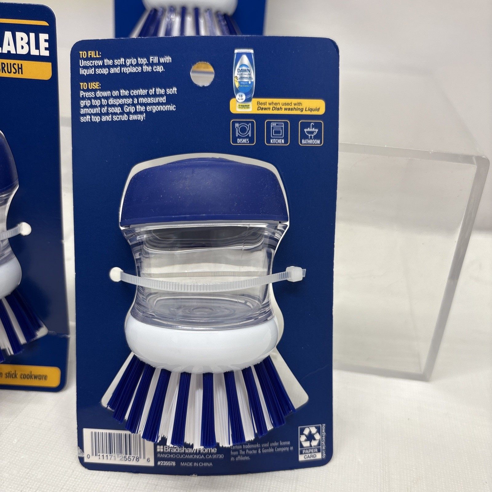 3 X Dawn Ultra Palm Brush – Soft Push Soap Release (B46