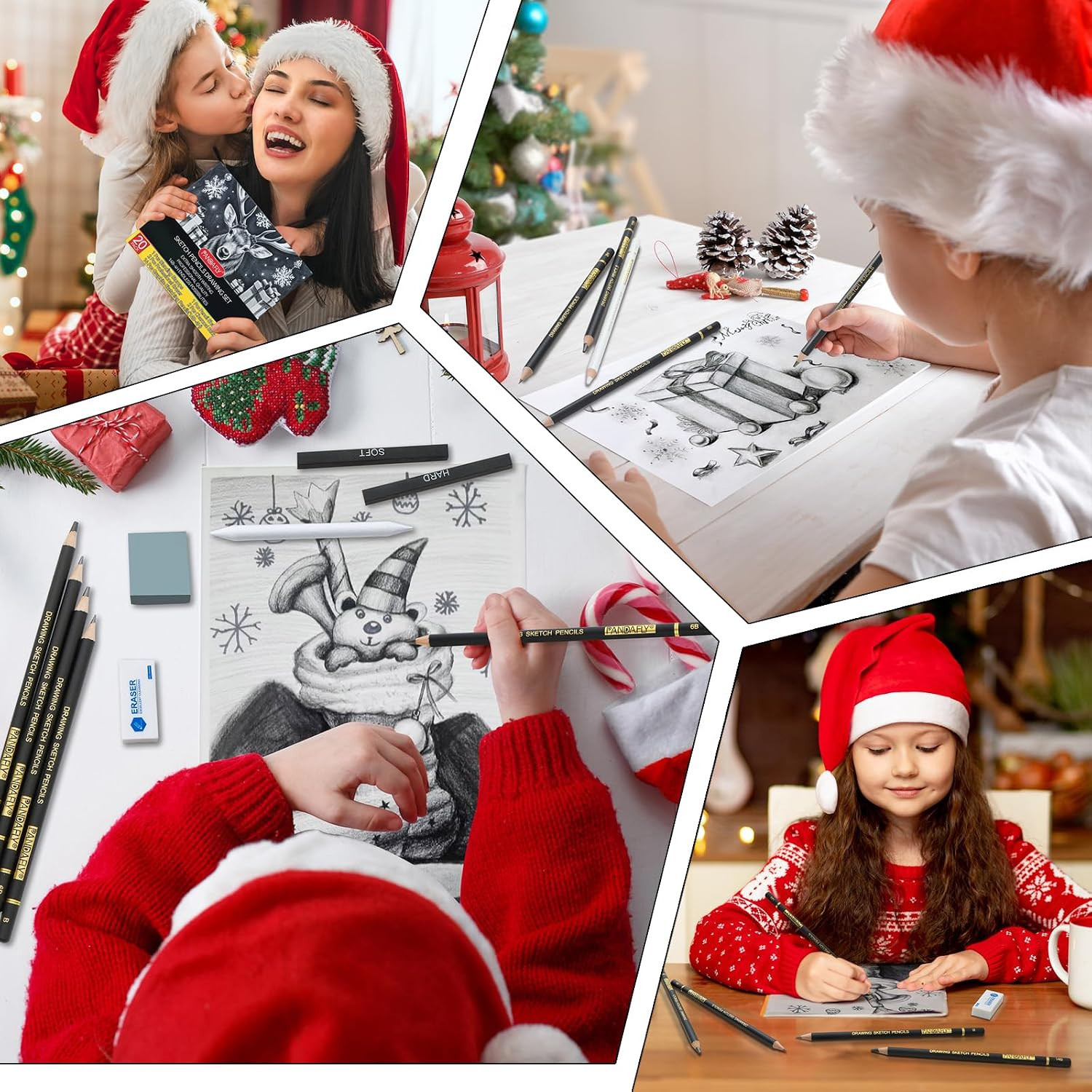 Drawing Sketching Pencil Set, 20 Piece Pro Art Pencil Kit, 4H-14B Graphite Penci