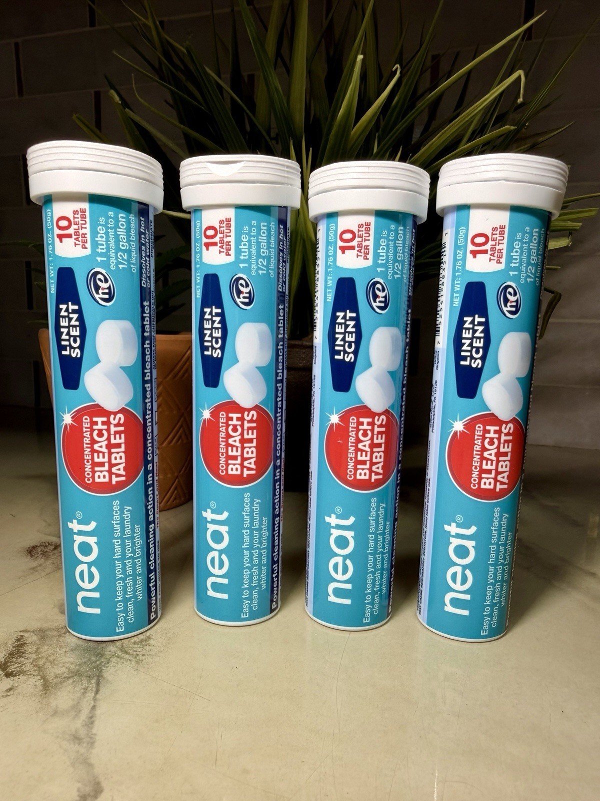 4x Neat Concentrated Bleach Tablets 40 Ct Total