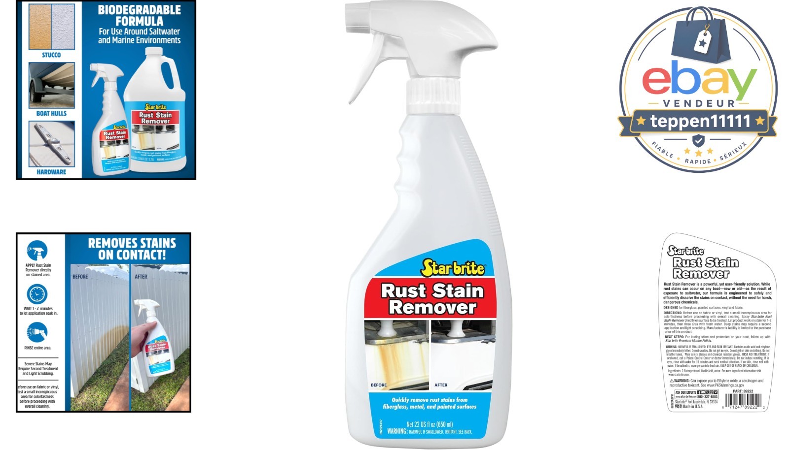 Rust Stain Remover Spray 22 Ounces – Dissolve Corrosion Stains