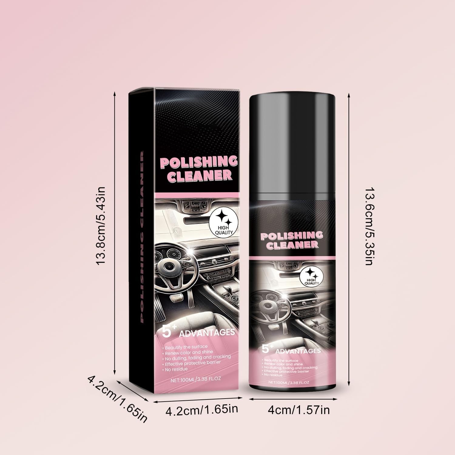 Car Interior Cleaner, 100ml Car Interior Cleaner, Total Interior Cleaner & Prote