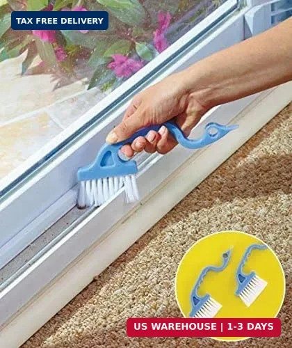 2pcs Hand-held Groove Gap Cleaning Tools Door Window Track Kitchen Cleaning Brus