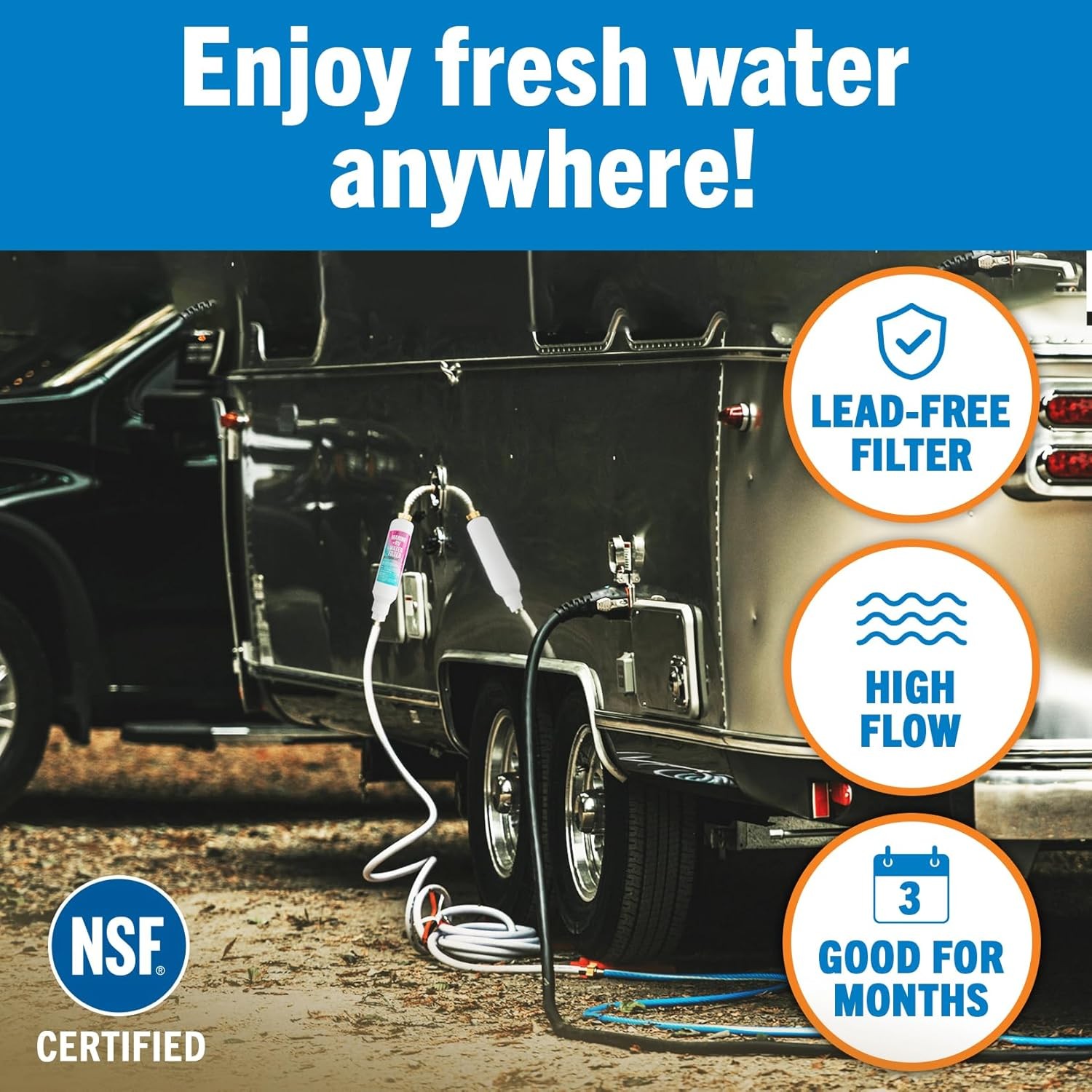 Water Filter for Hose NSF Certified Grade Campers and RV Water Fil Size: 1pack