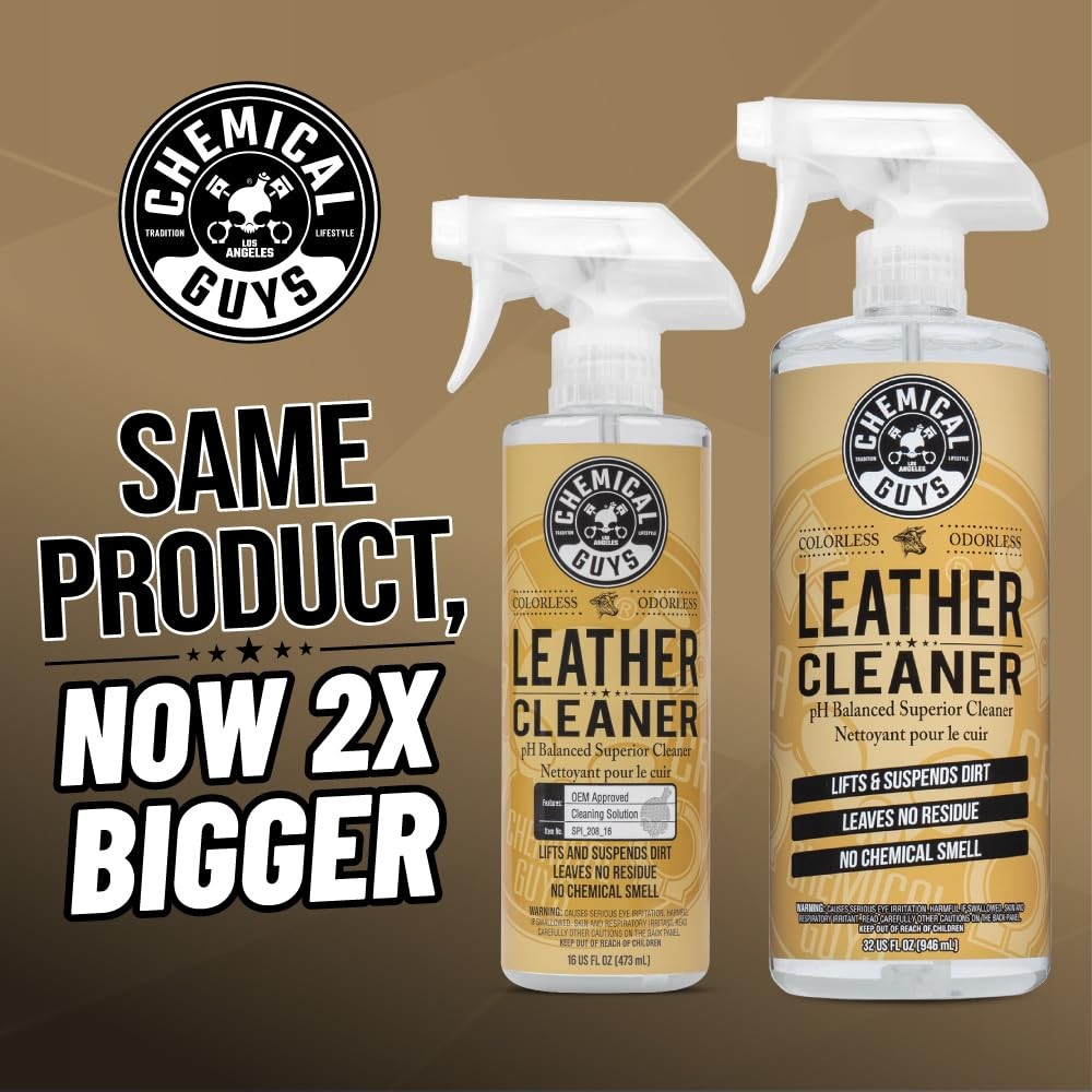 Chemical Guys Leather Cleaner, Colorless and Odorless for Car Interiors, Furnitu