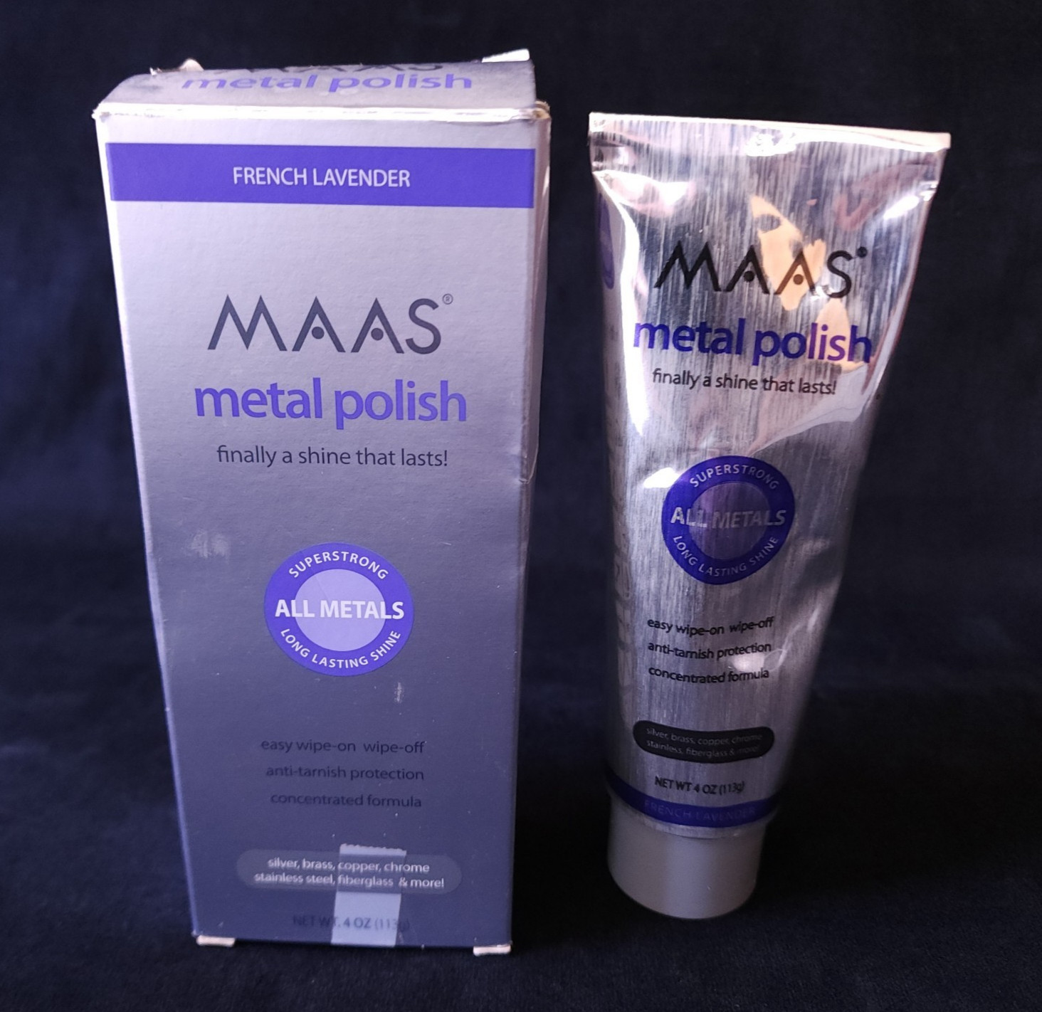 MAAS Metal Polish 4 oz French Lavender Sealed Tube Anti-Tarnish – All Metals USA