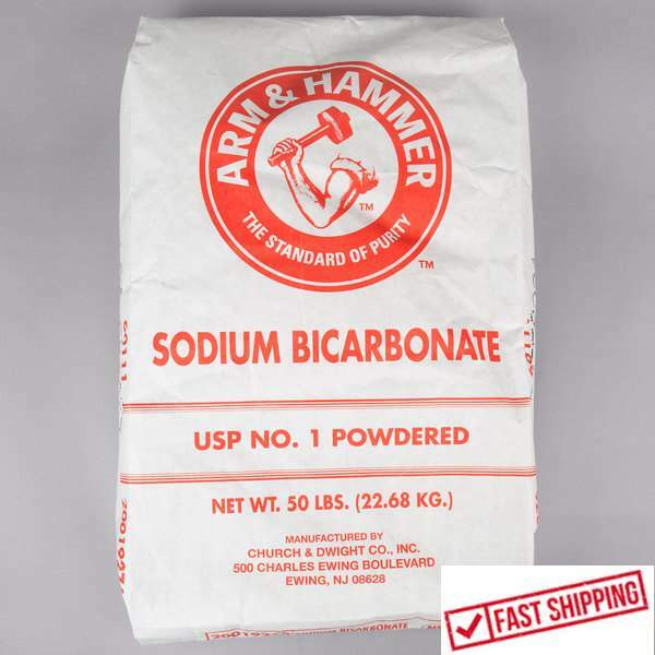 50 lb. Bulk Bag Sodium Bicarbonate Baking Commercial Soda Home Pantry Supply