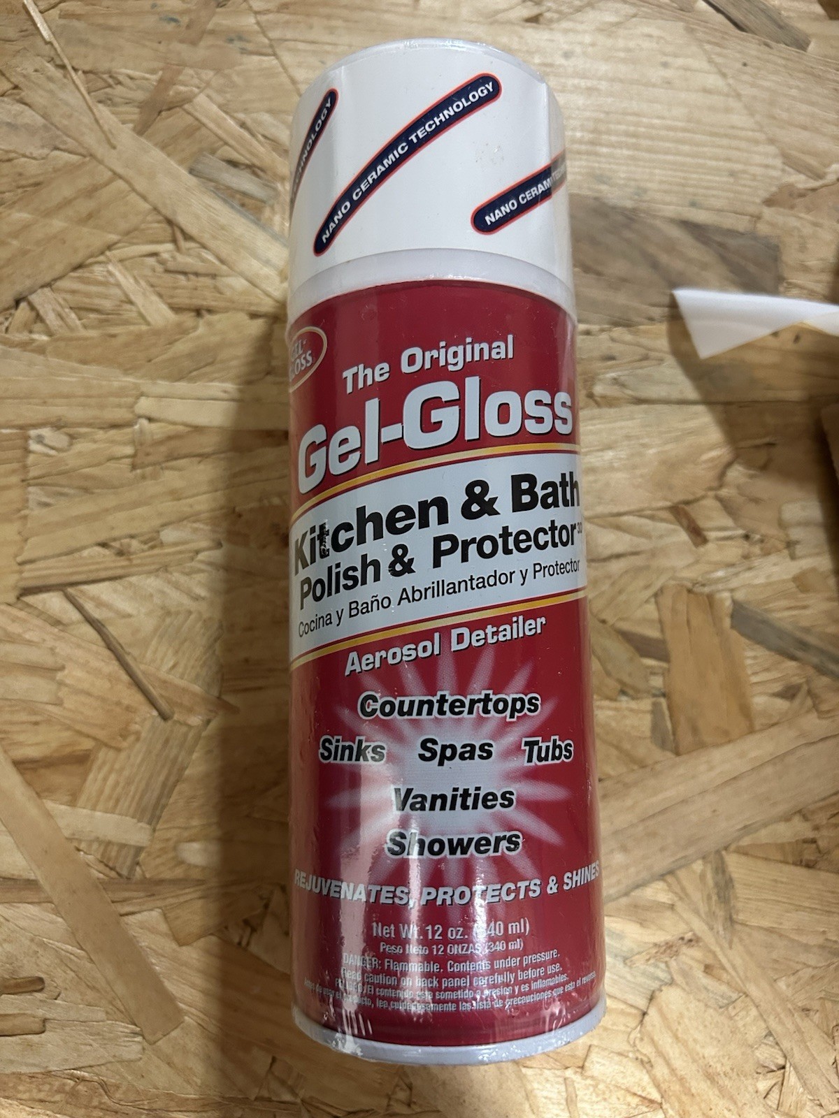 The Original Gel-Gloss Kitchen & Bath Polish Protector Aerosol Detailer 12oz Can