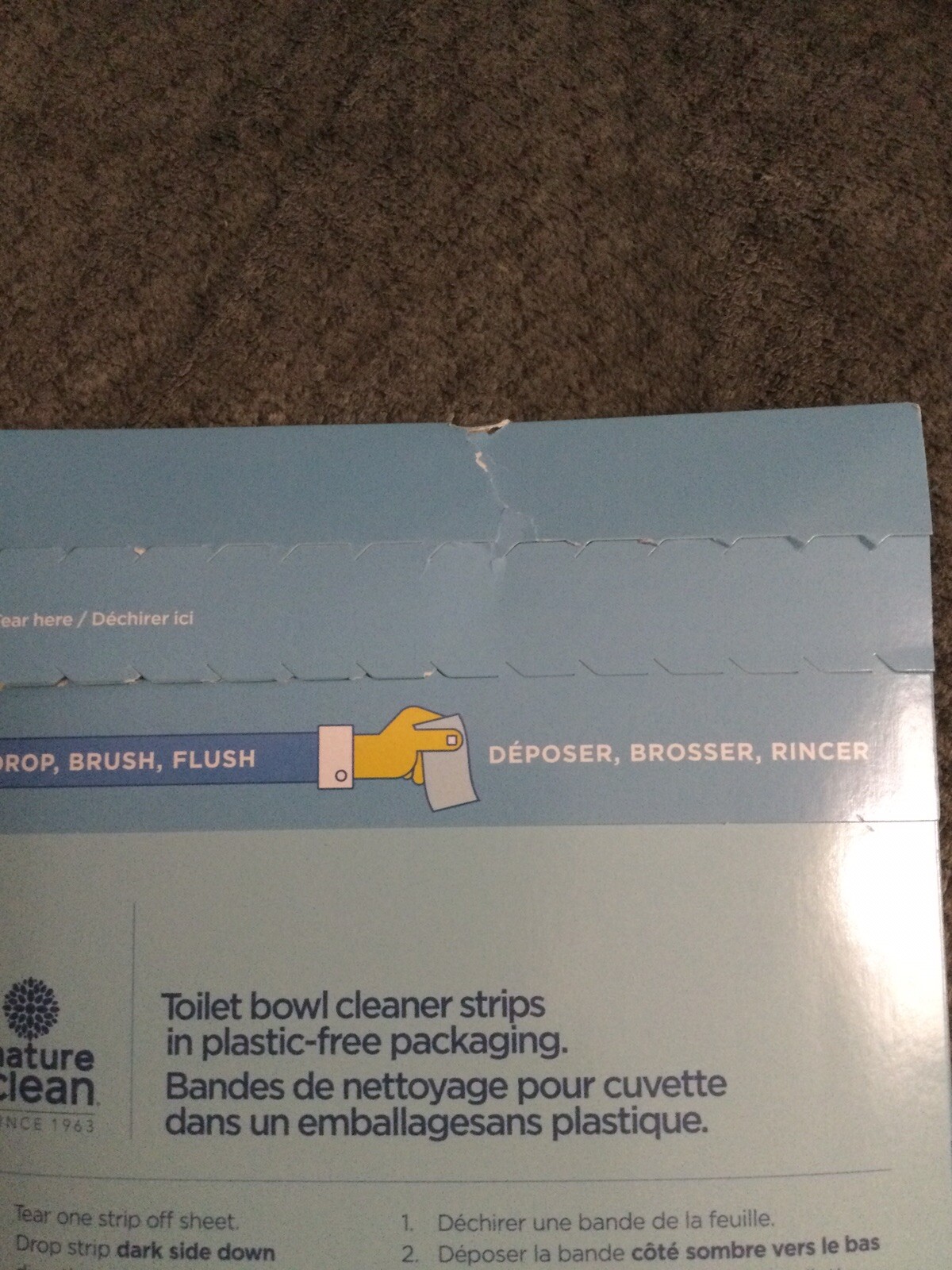 New Nature Clean Toilet Bowl Cleaner Strips, Plastic Free, Fresh Lime – 36 Count