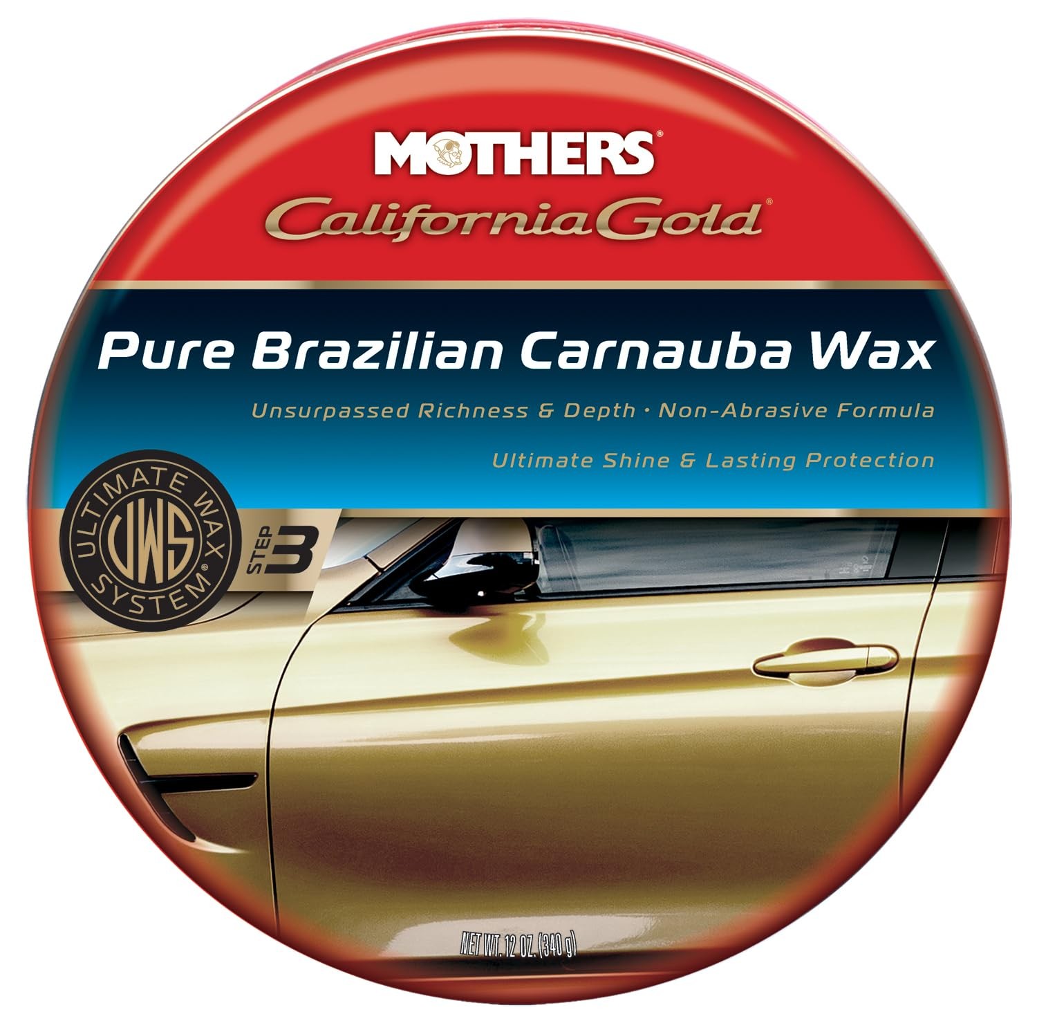 Mothers California Gold Pure Brazilian Carnauba Wax 12 oz Paste