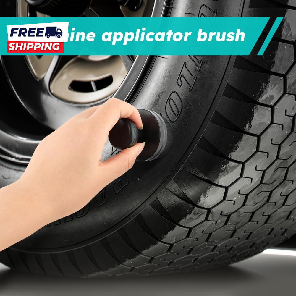 2 Pack Auto Detail Brushes Tire Shine Applicator Brush……