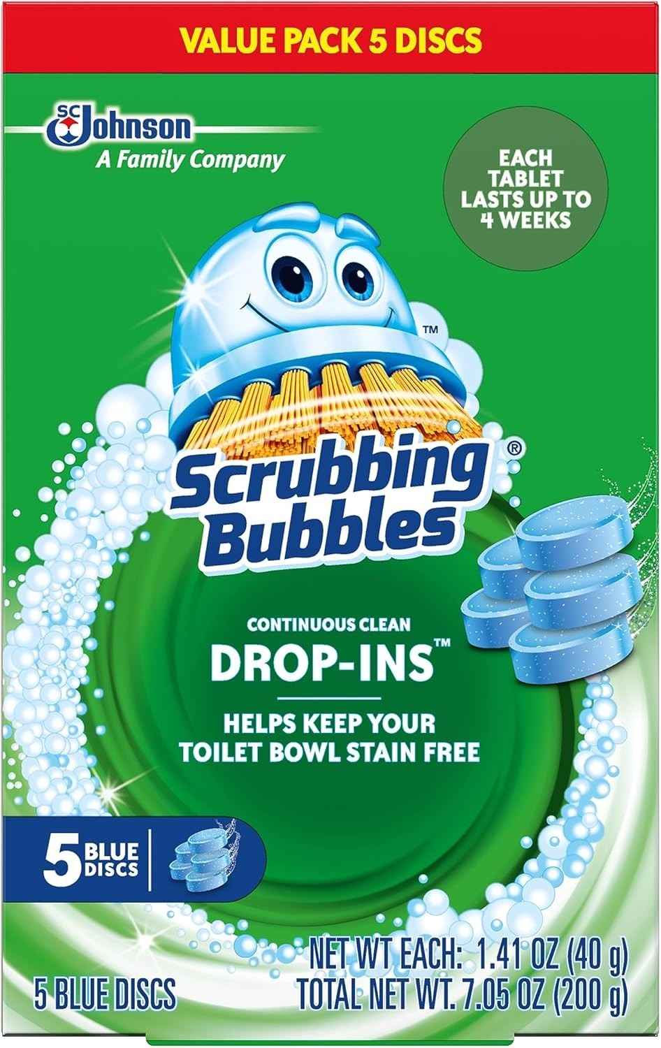 Hard Water Mineral & Limescale Removal: Toilet Drop-Ins Pack of 5, Fresh Scent