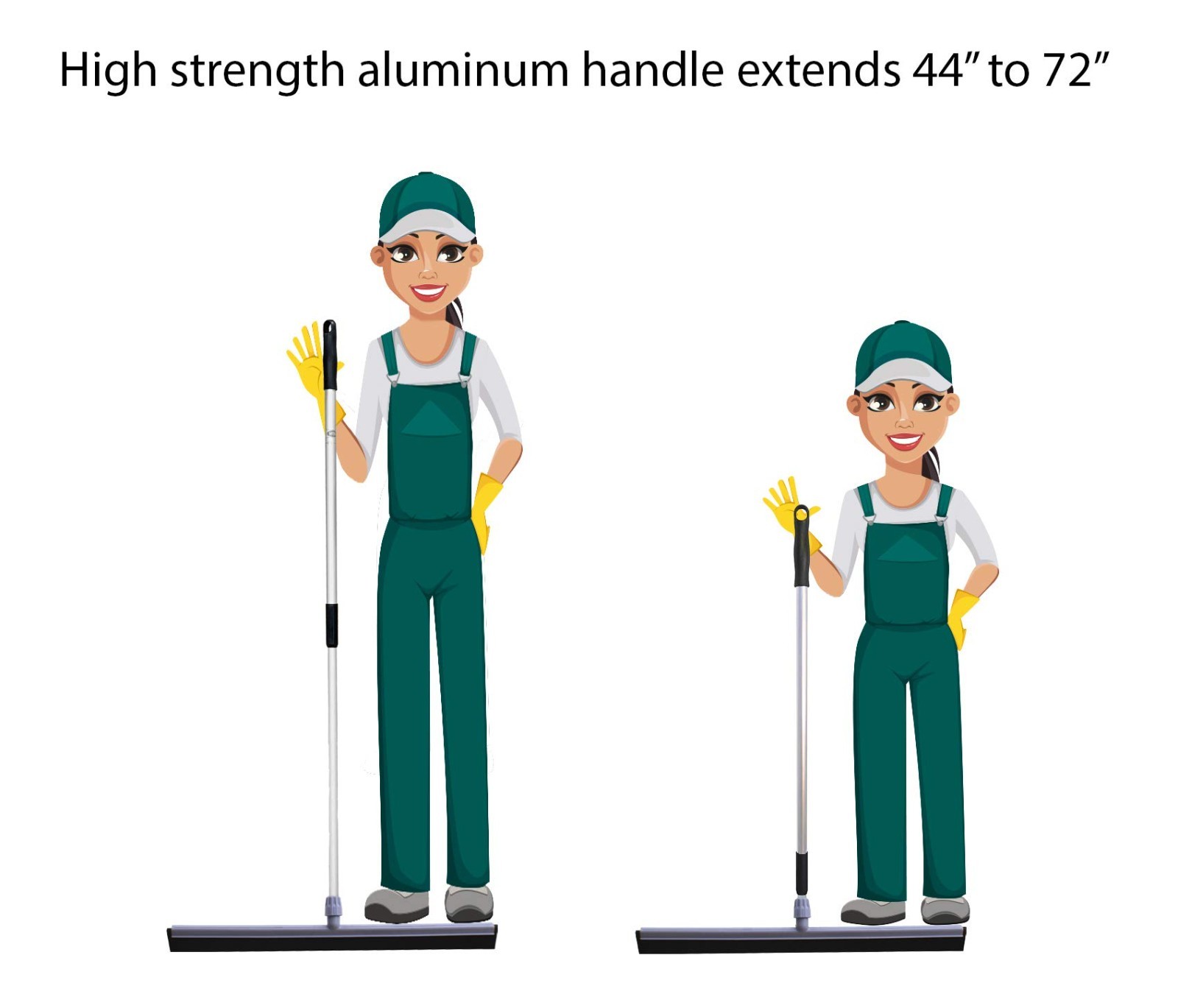 22″ Professional Floor Squeegee Kit – Premium Double Foam Blade