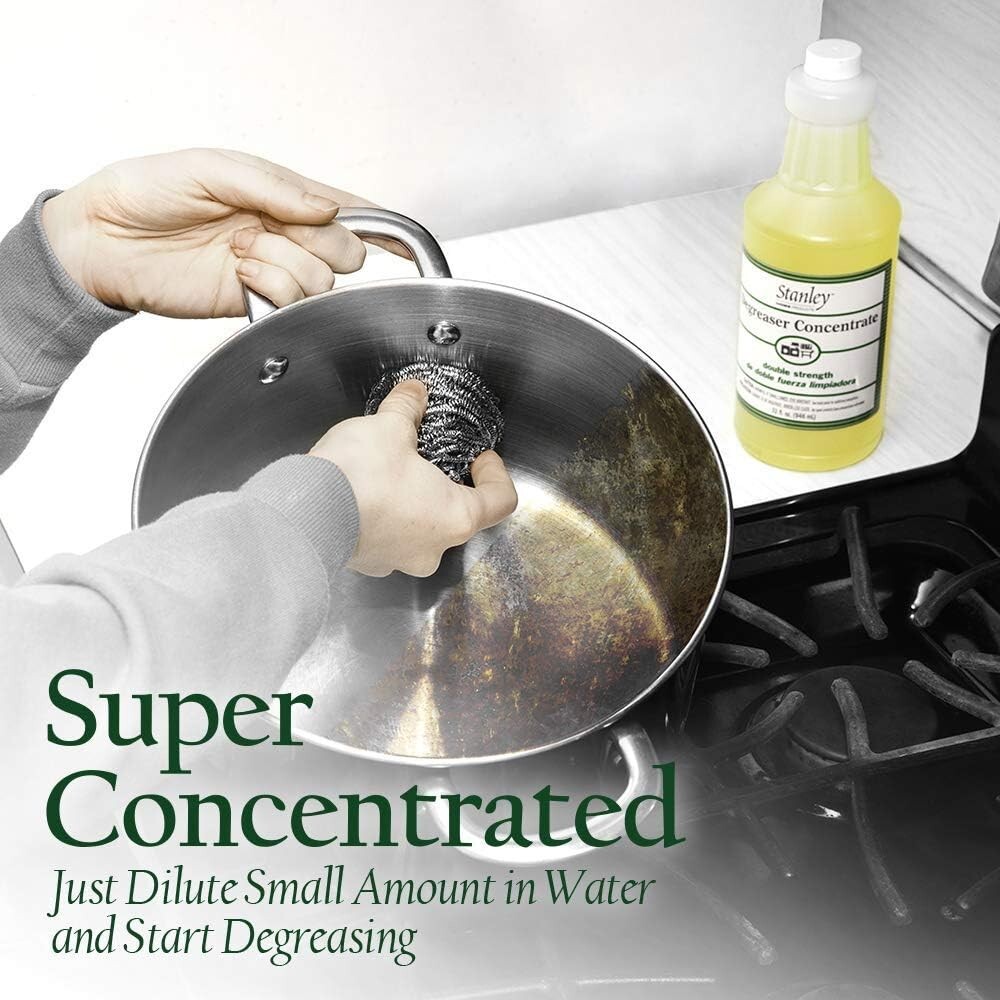 Degreaser Concentrate, Makes 64 Gallons, Removes Stubborn Grease&Grime,32 Fl Oz