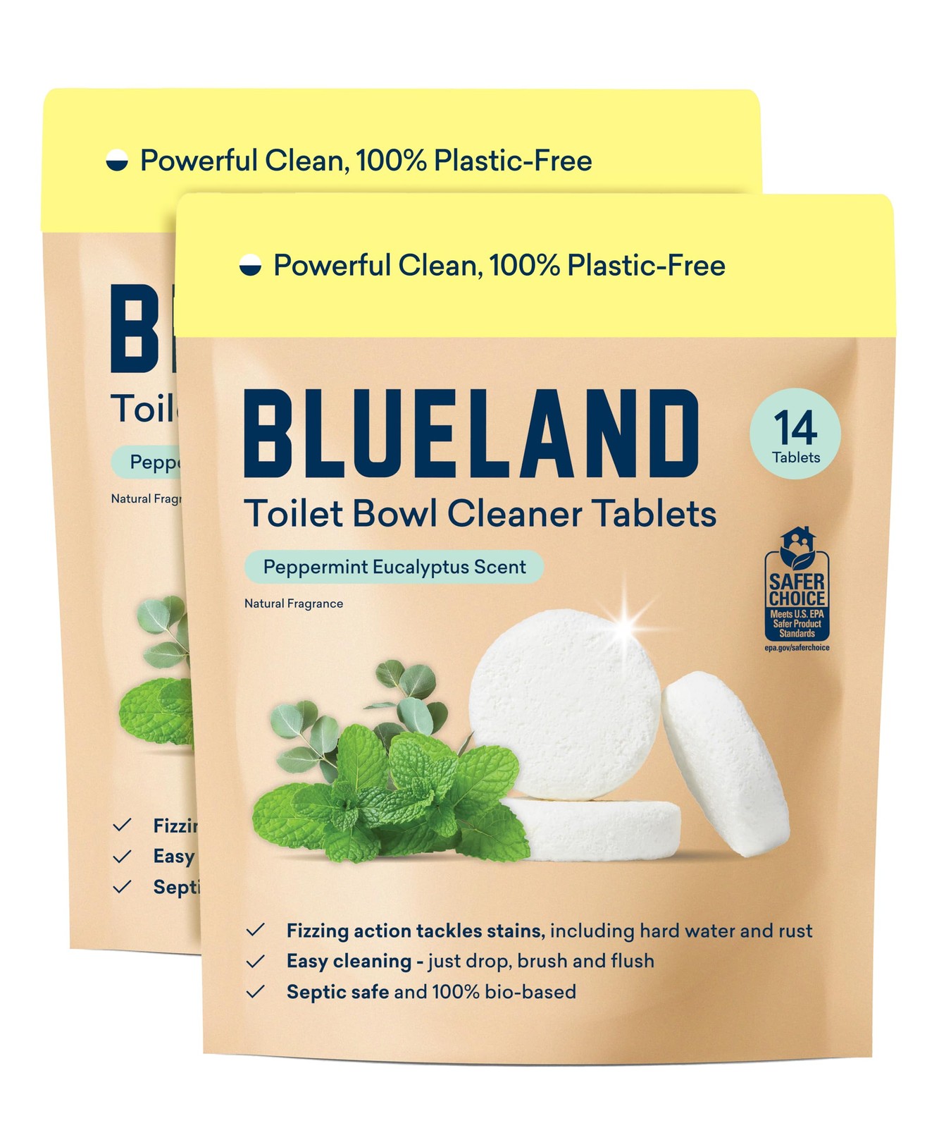 Bowl Cleaner , 2-Pack, 28 Count, Peppermint Eucalyptus, Plastic-, No Harsh Ch…