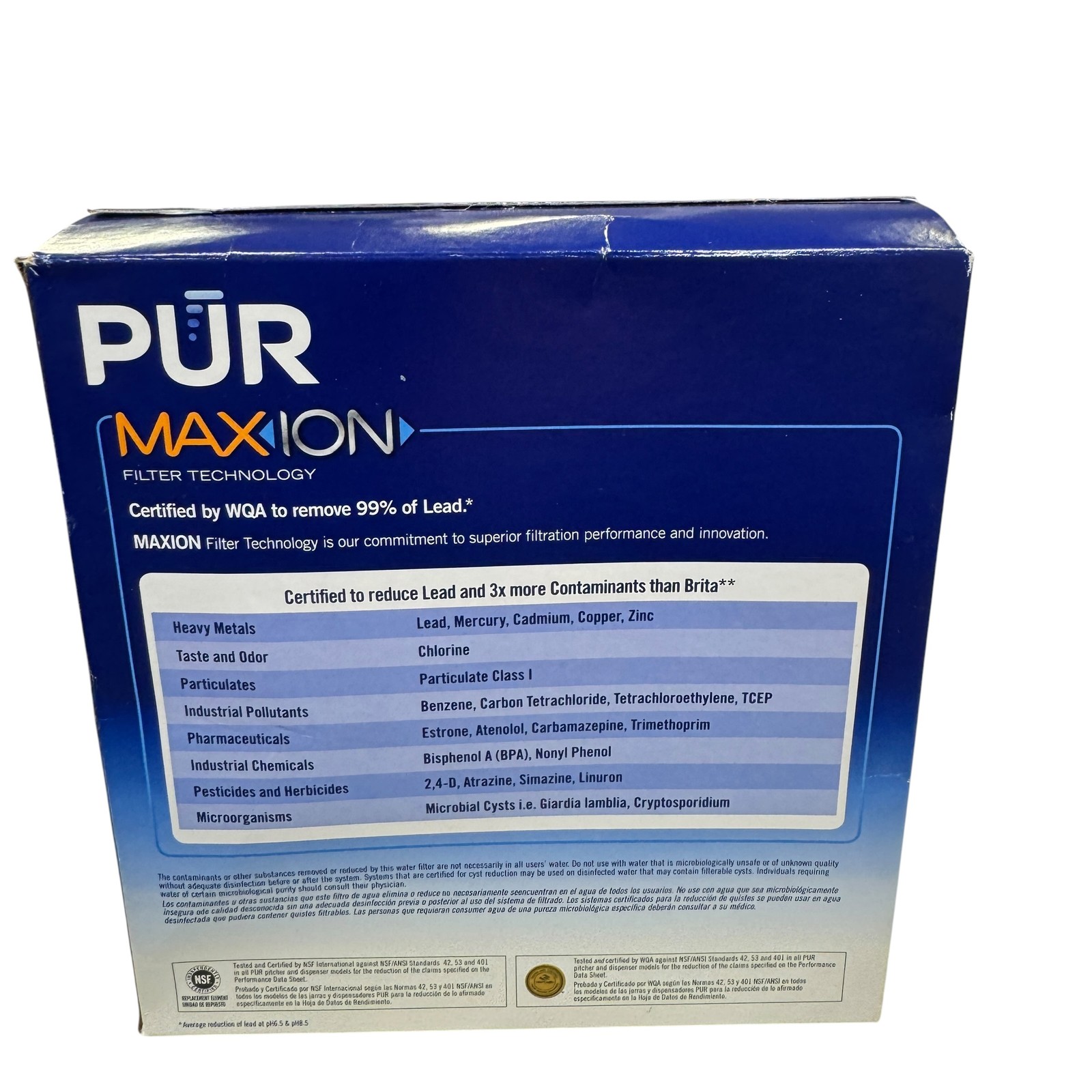 PUR MAXION Lead Reduction Water Pitcher Filter Refills 3-Pack PFF951K New Sealed