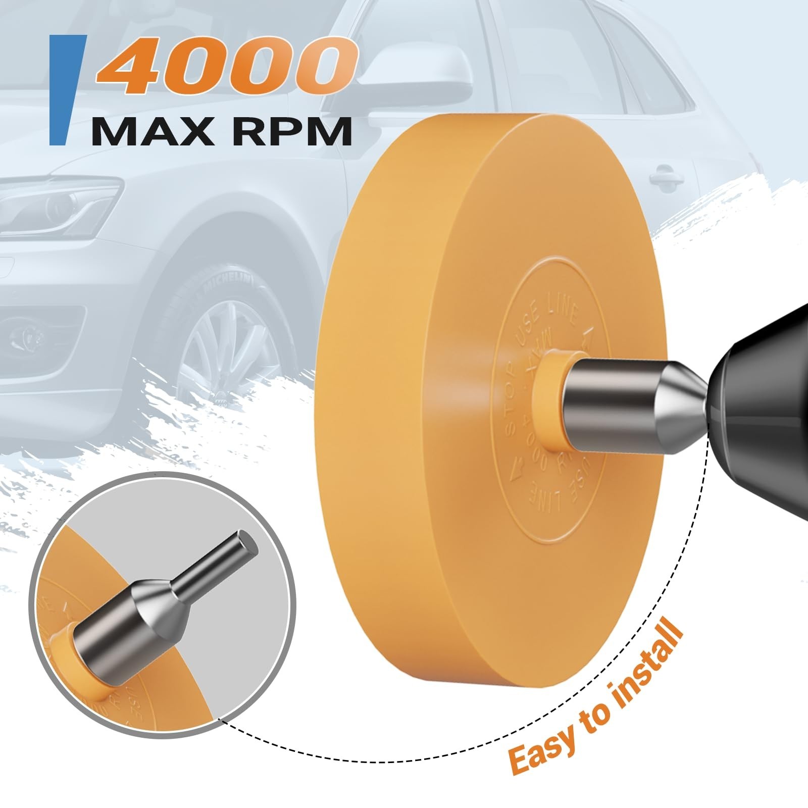 1PCS Adhesive Remover Wheel – Rubber Eraser Wheel for Drill, Decal and Sticke…