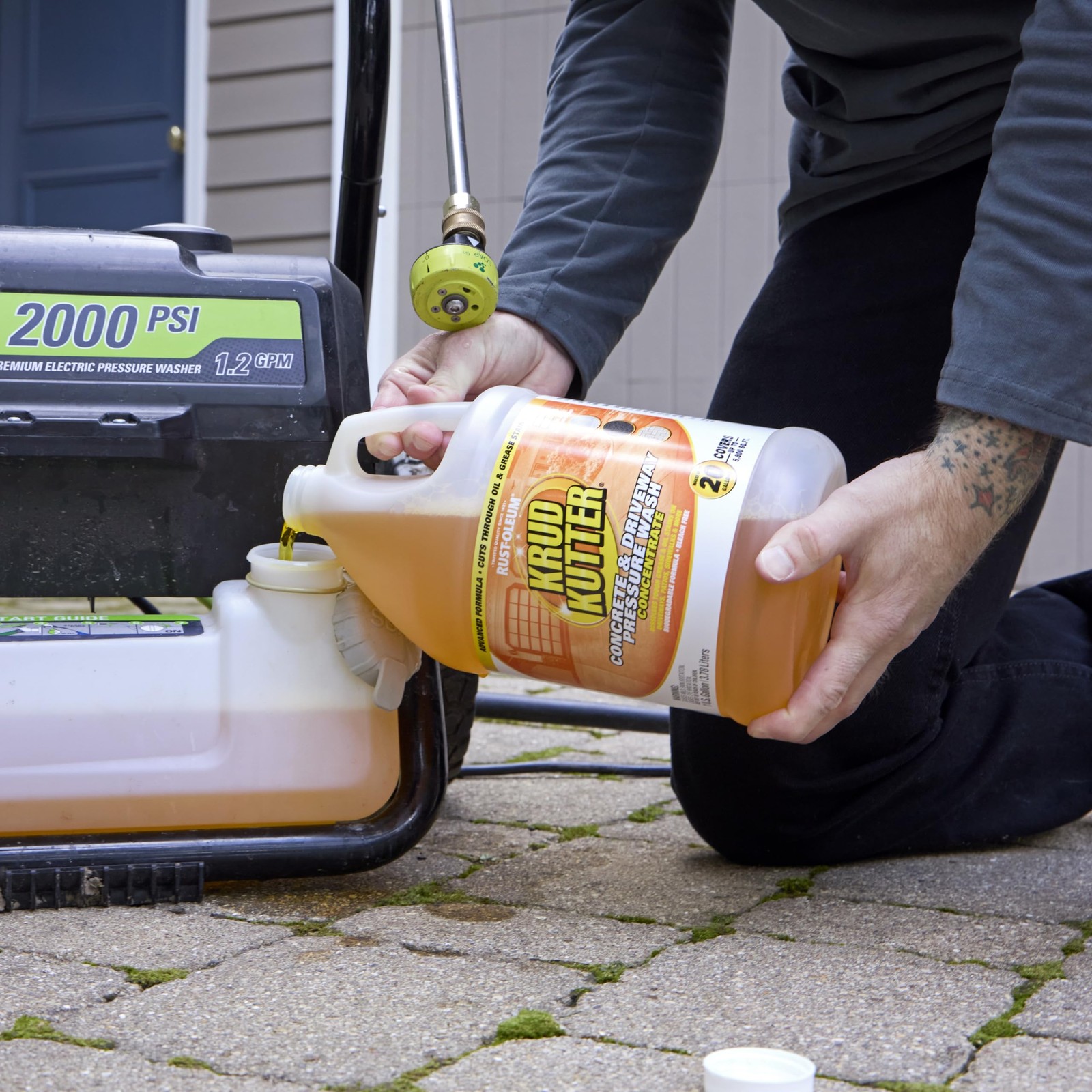 Concrete & Driveway Pressure Washer Concentrate & Manual Use Cleaner | Cuts T…