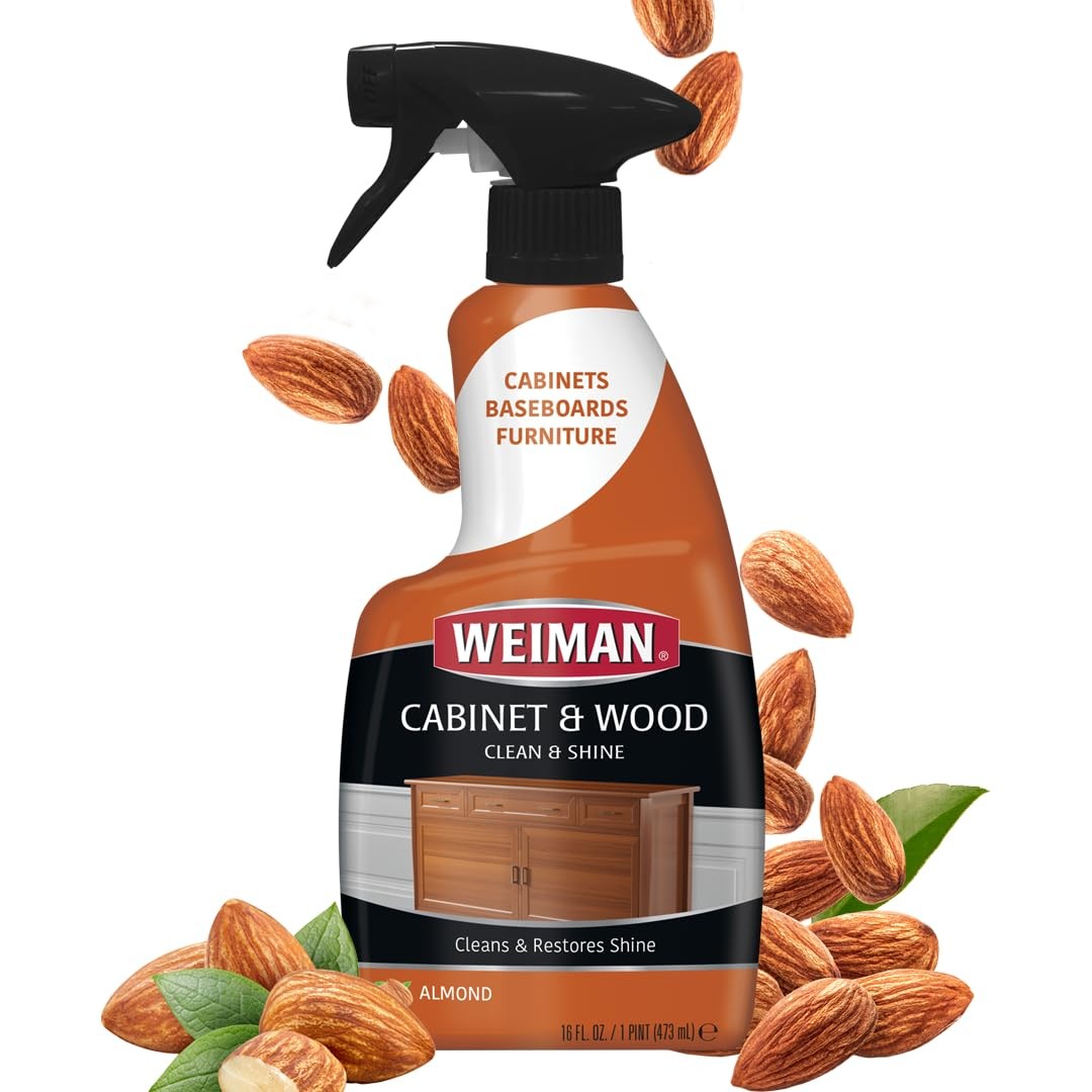 Weiman Cabinet and Wood Cleaner, Shine, Clean and Protect Spray – For Wood…