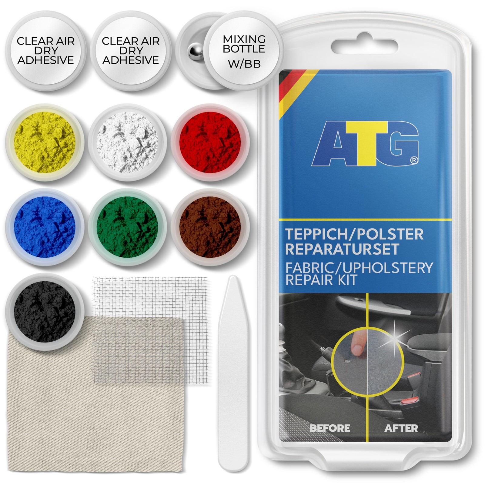Upholstery Repair Kit – Car Seat Repair Kit Fabric – Fabric Repair Kit – Carp…