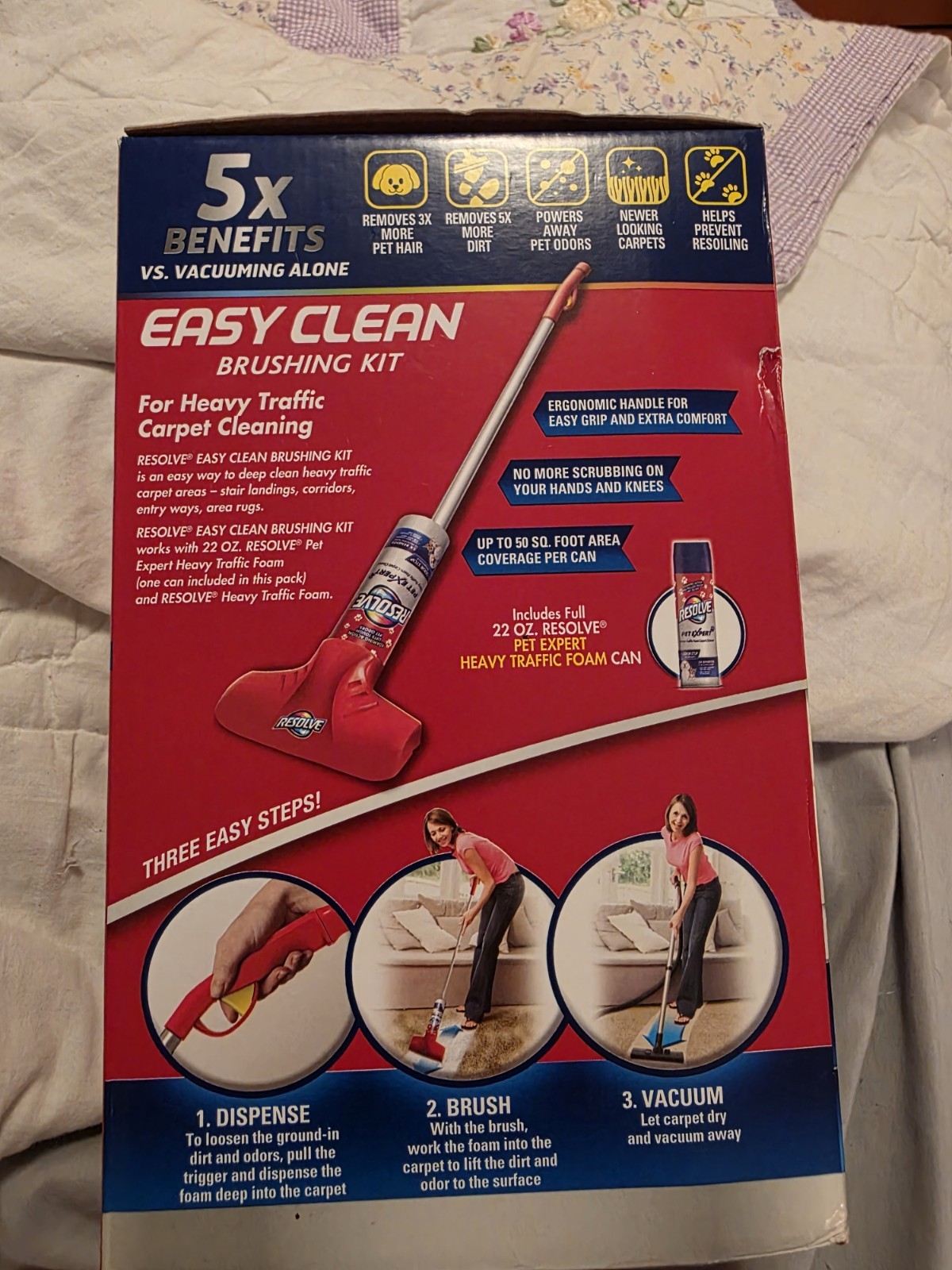 NEW Resolve Easy Clean Pet Expert Brushing Kit Heavy Traffic Carpet Cleaning