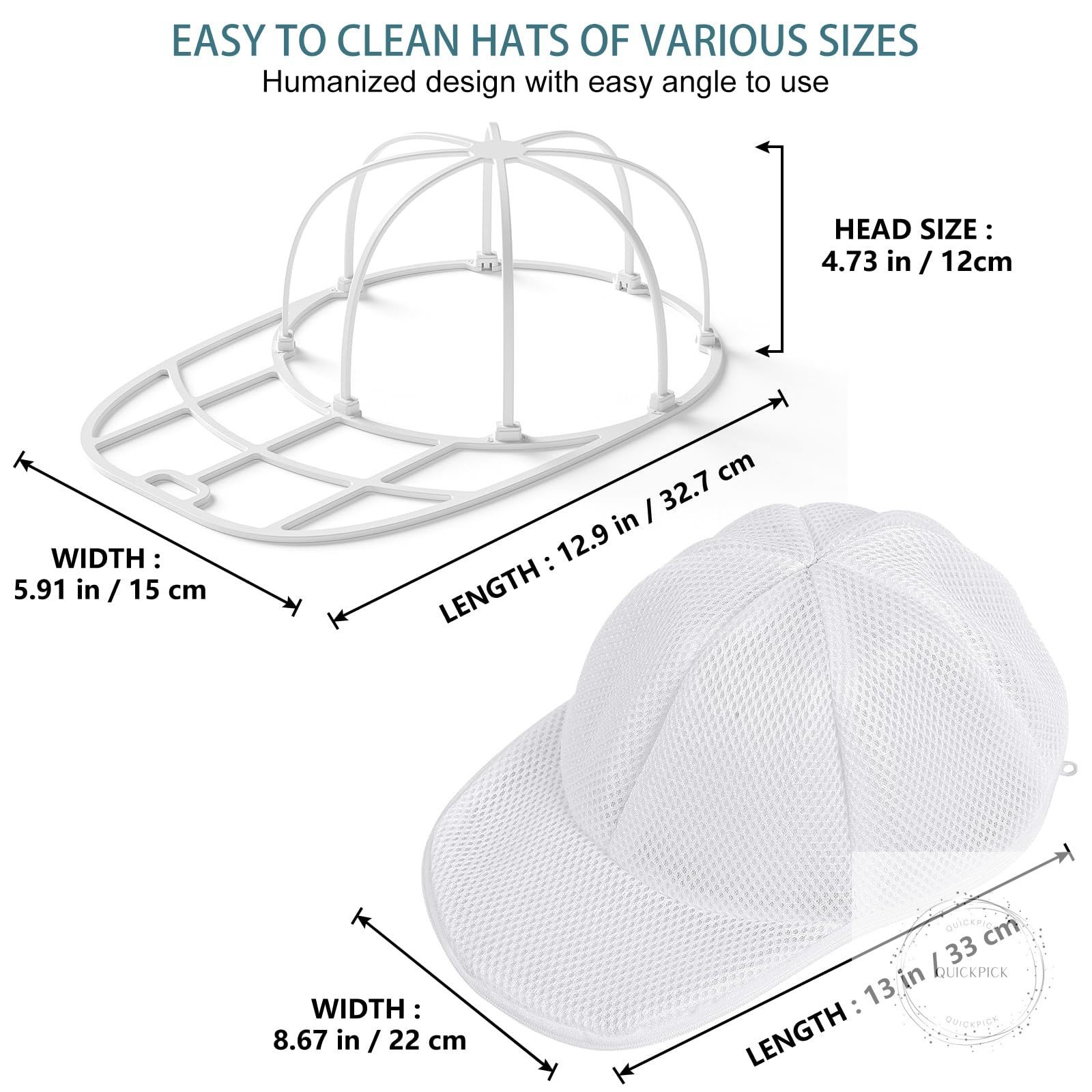 Hat Washer for Washing Machine,Hat Cleaner for Baseball Caps with Frame Cage and