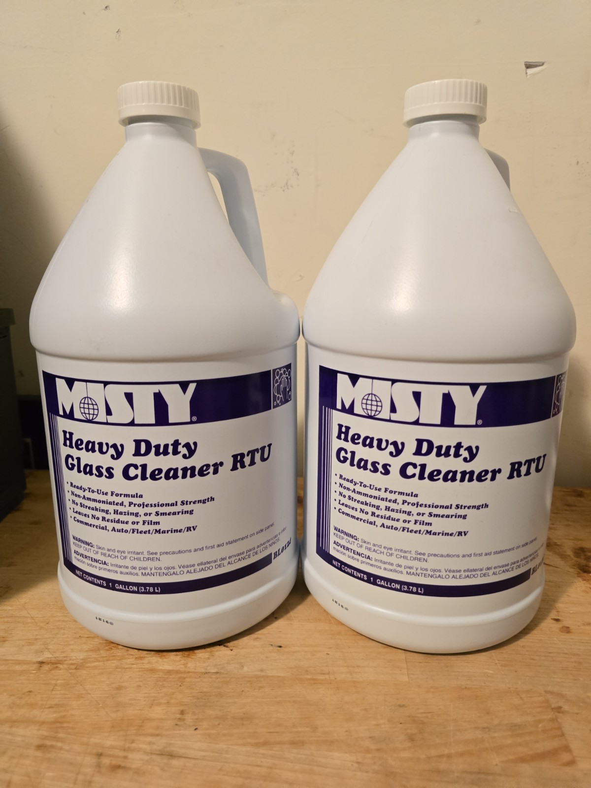 2pc MISTY Heavy Duty Glass Cleaner RTA BL0124 1 Gallon (3.78L) ea
