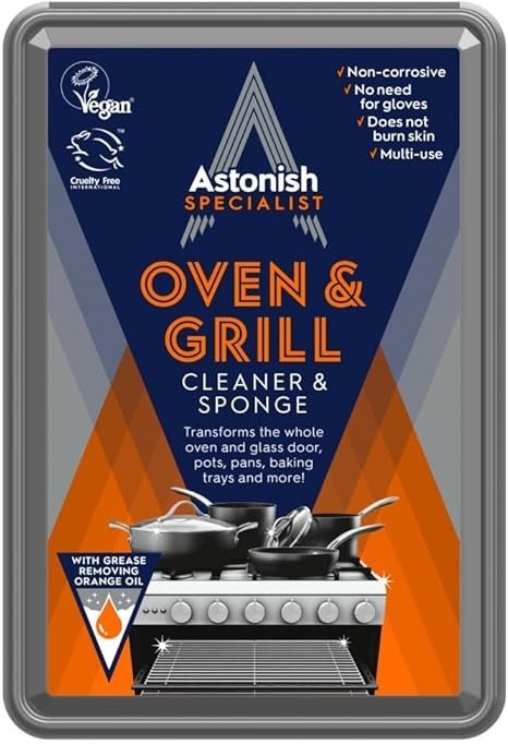 Oven and Grill Cleaner Paste with Sponge Orange Oil 250g Powerful Degreaser Non