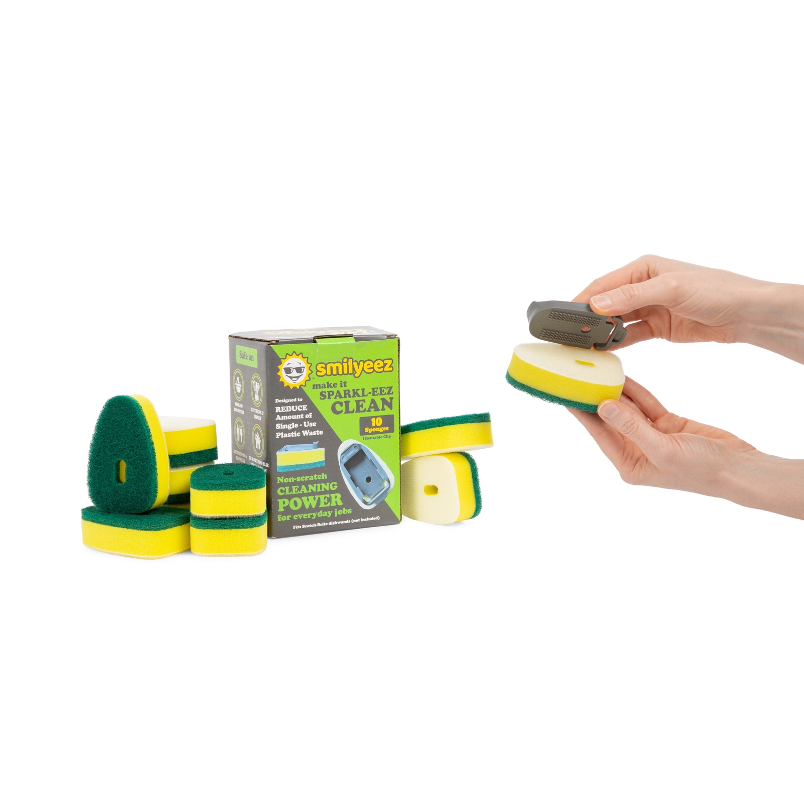 No-Plastic Heavy Duty Sponge Refill for Scotch-Brite’s Dishwand Refill 10 Pack