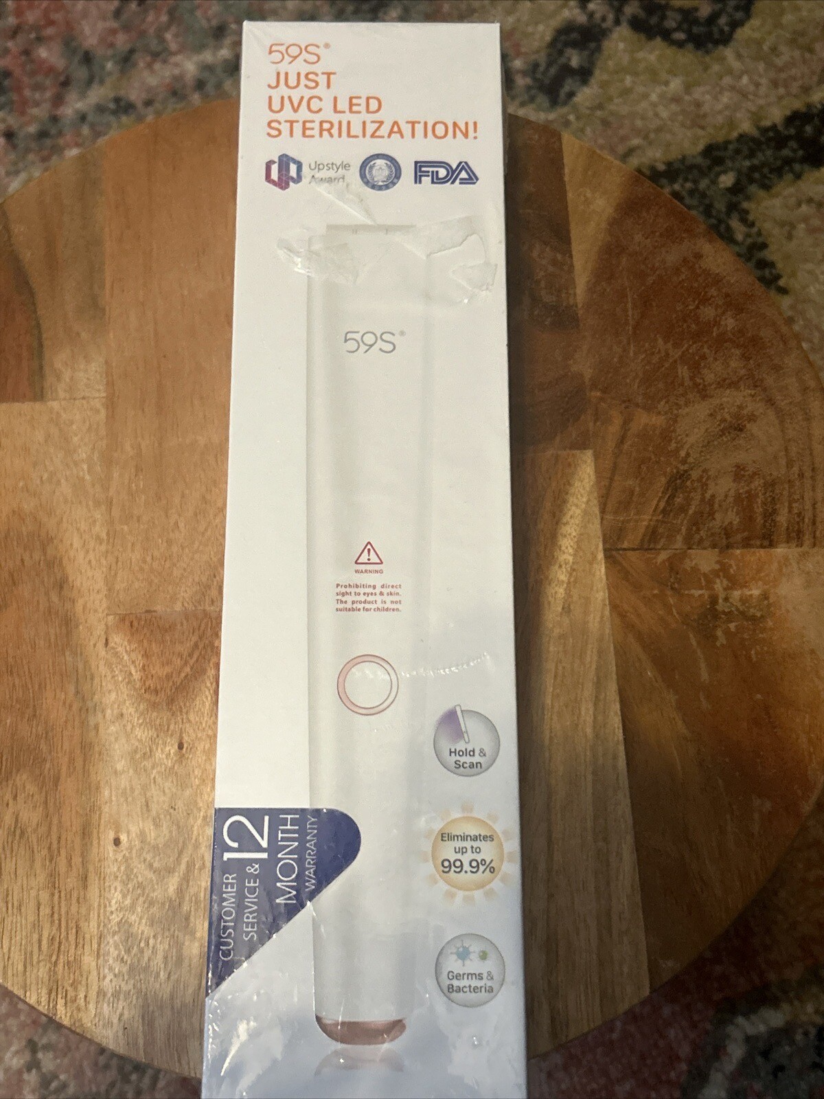 59S Just Led Sterilization Wand New In Box Eliminates 99.9% Germs And Bacteria