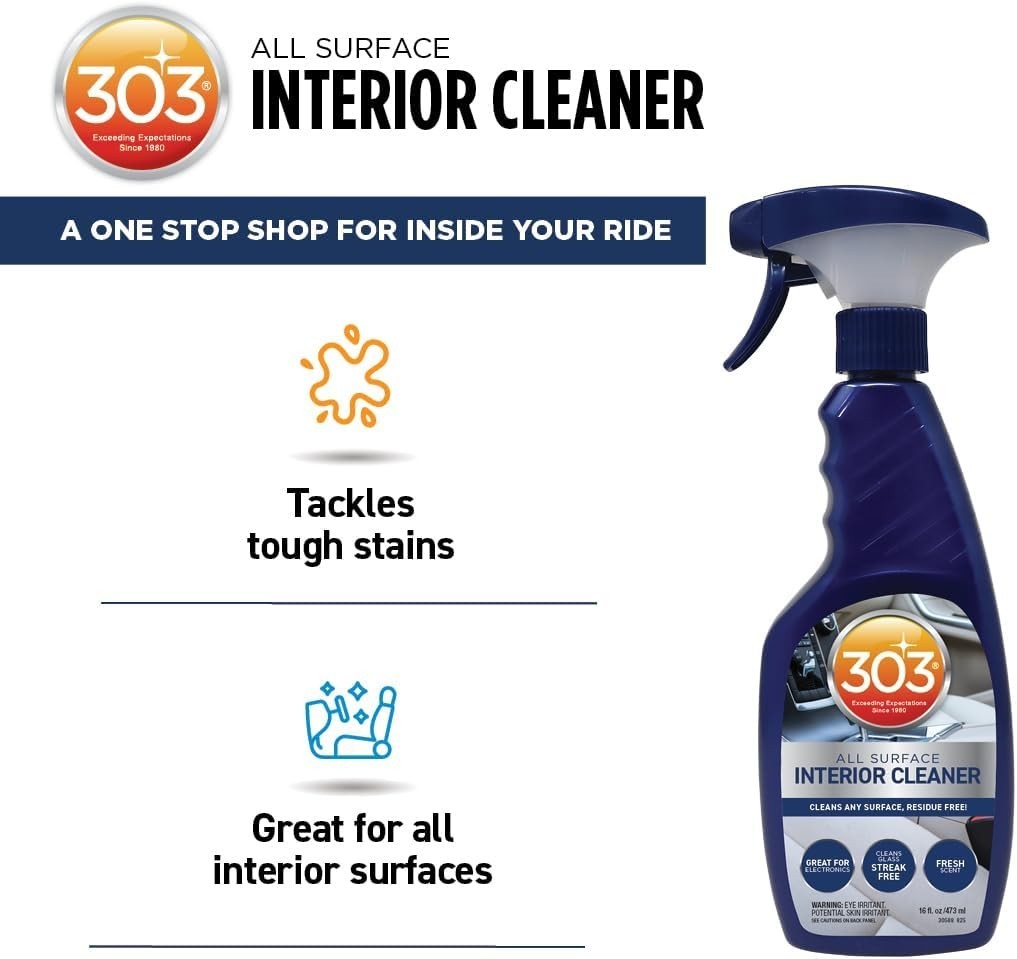 Interior Cleaner – Easily Cleans Any Surface, Residue Free – Great for Use on…