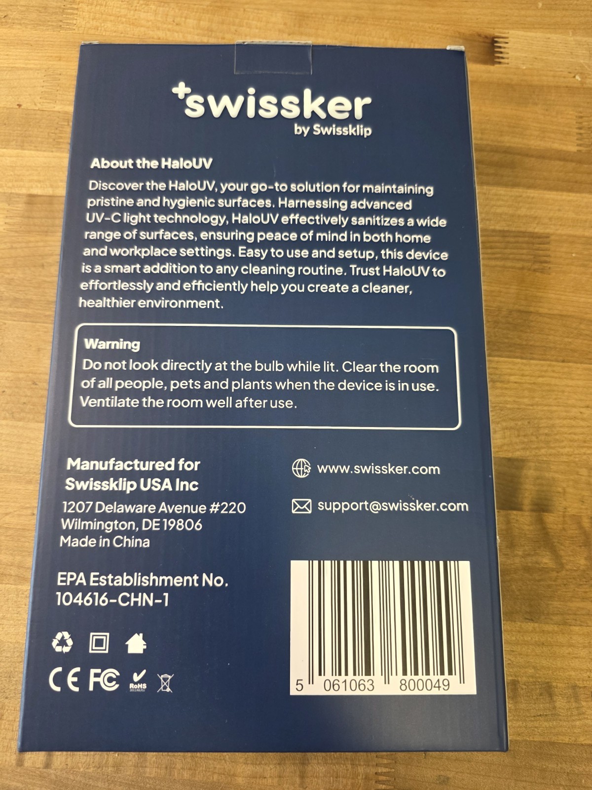 HaloUV Swissker by Swissklip, HaloClean UV Original, Home Disinfection Device