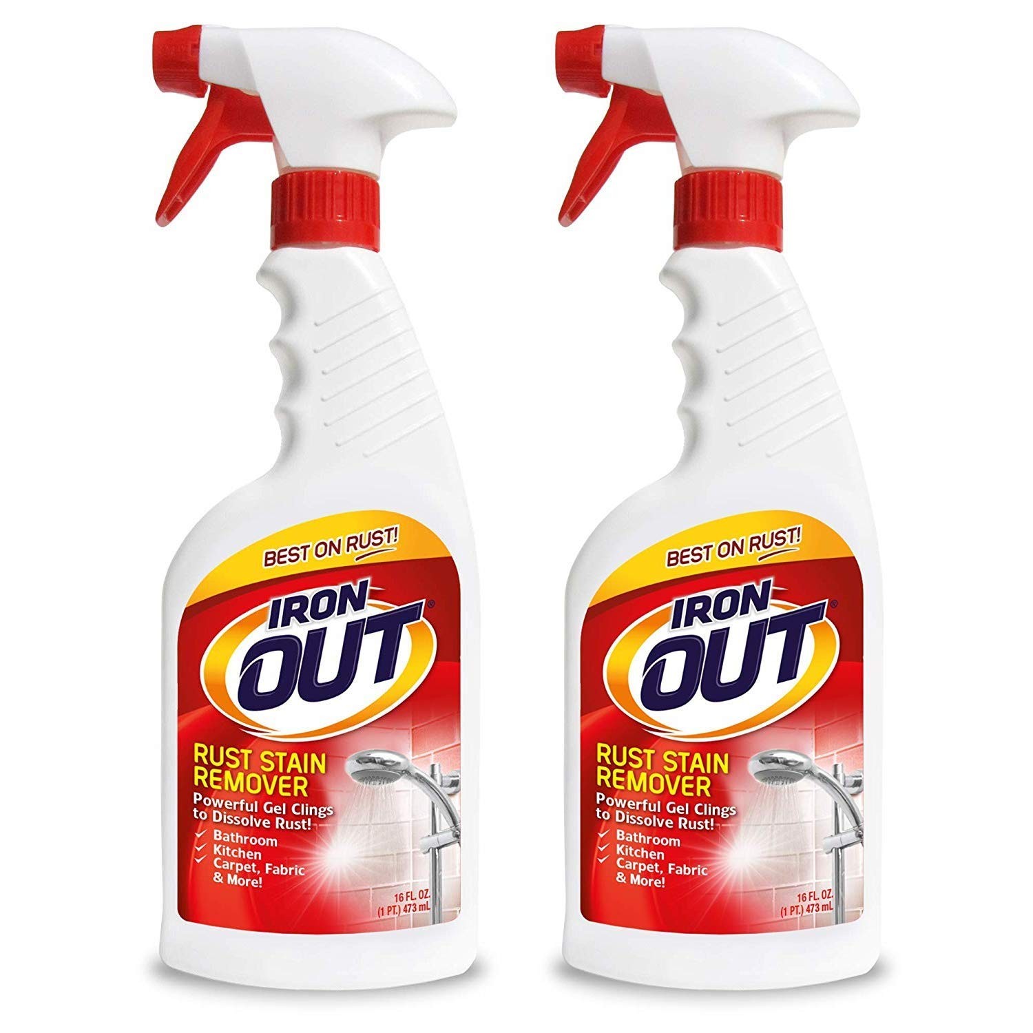 Iron Rust Stain Remover Spray Gel, 16 Fl. Oz. Bottle 2 Pack, n/a