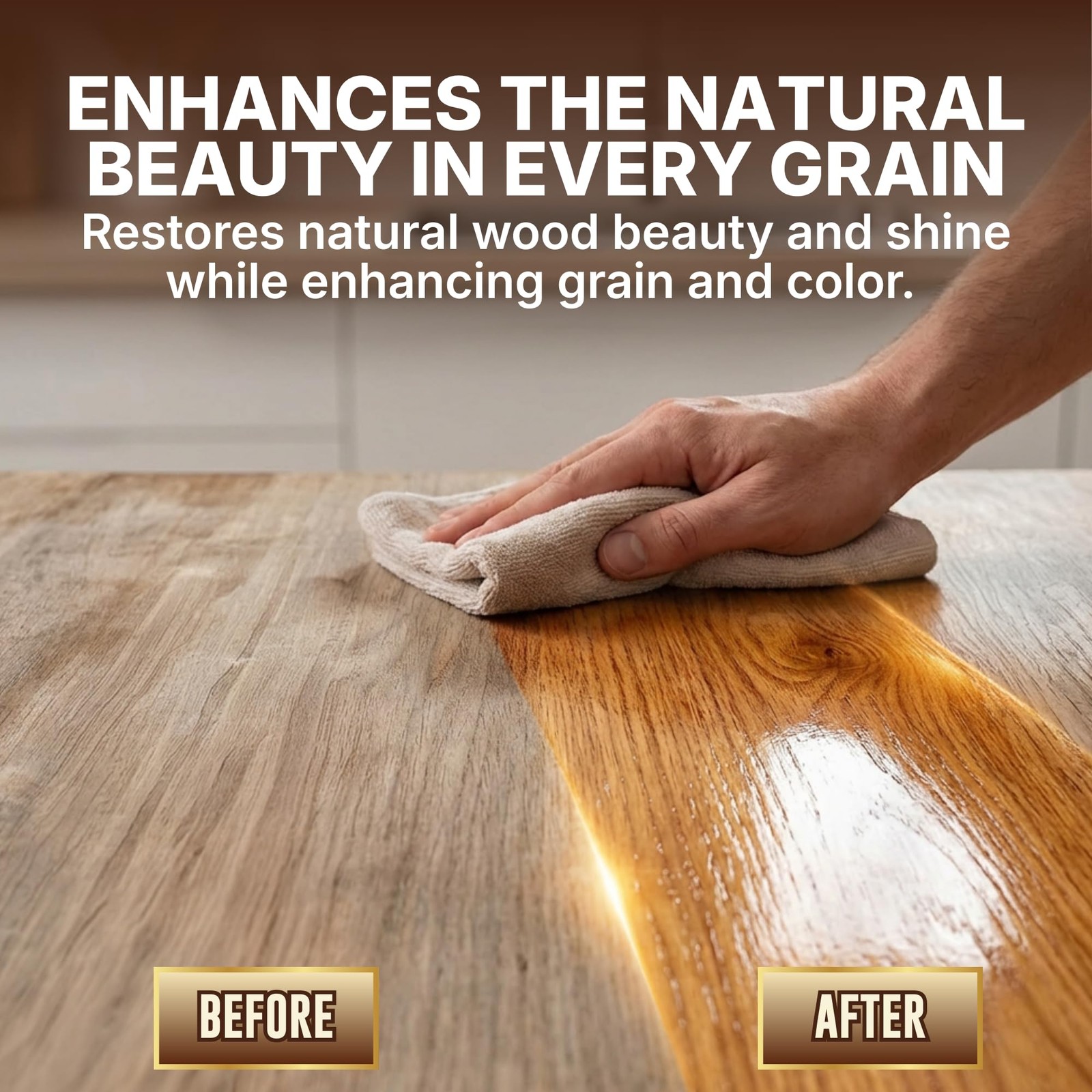 Natural Wood Polish & Conditioner with Orange Oil – Beeswax Furniture Polish …