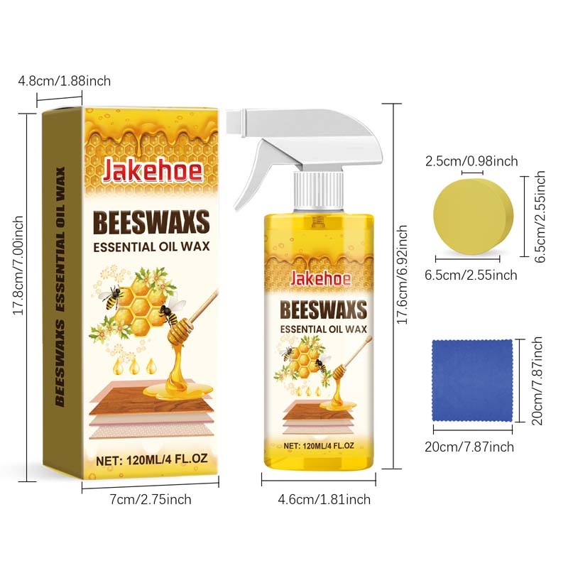 Beeswax Spray Essential Oil Wax,Multi-Purpose Furniture Polish,Wood Care Spray