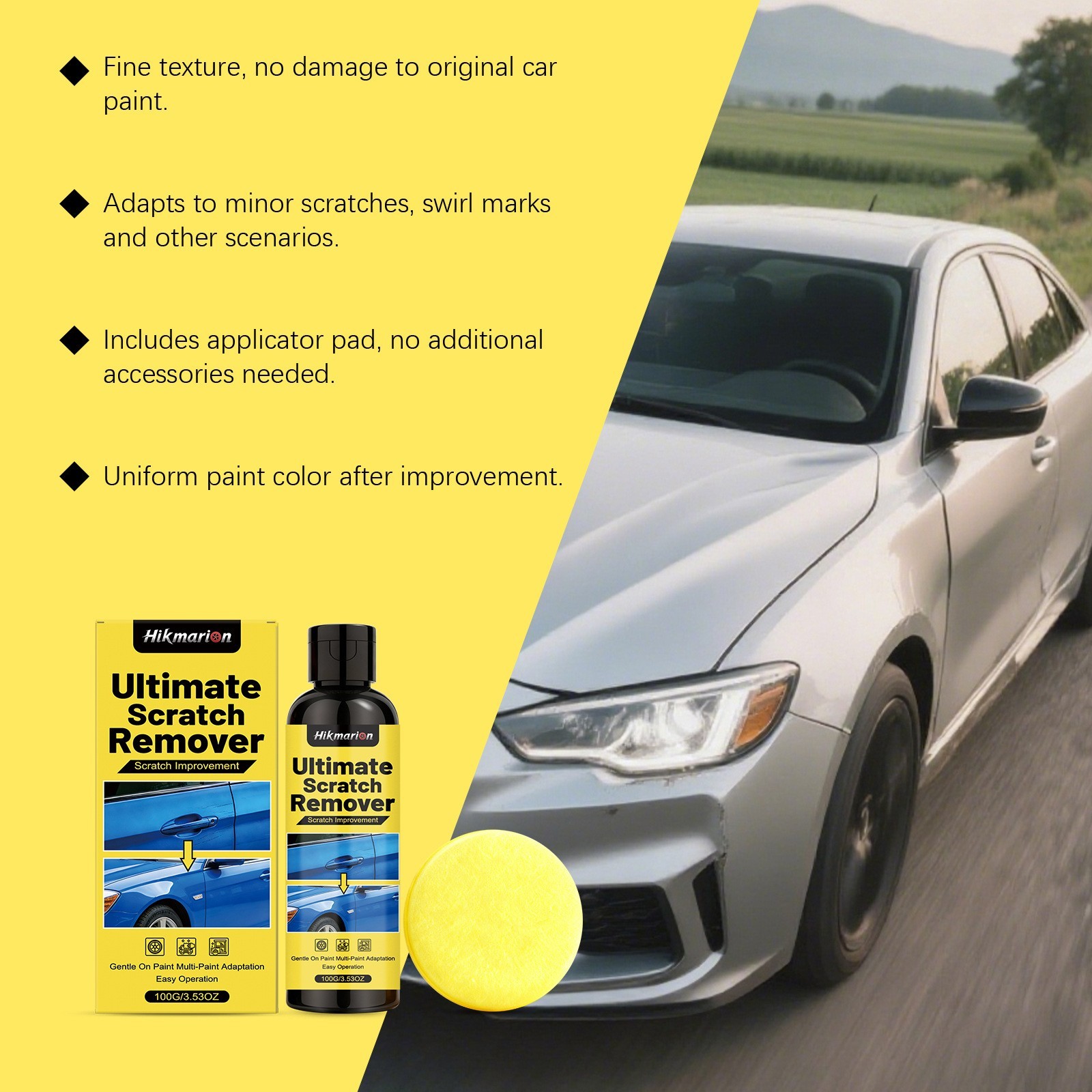 NanoPolix Scratch Remover – Eliminate All Car Scratches In 60 Seconds, Nano Poli