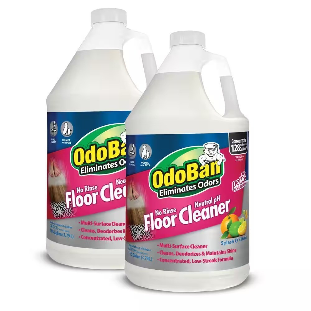 OdoBan 2 Gal. No Rinse Neutral pH Floor Cleaner, Concentrated Floor Cleaner