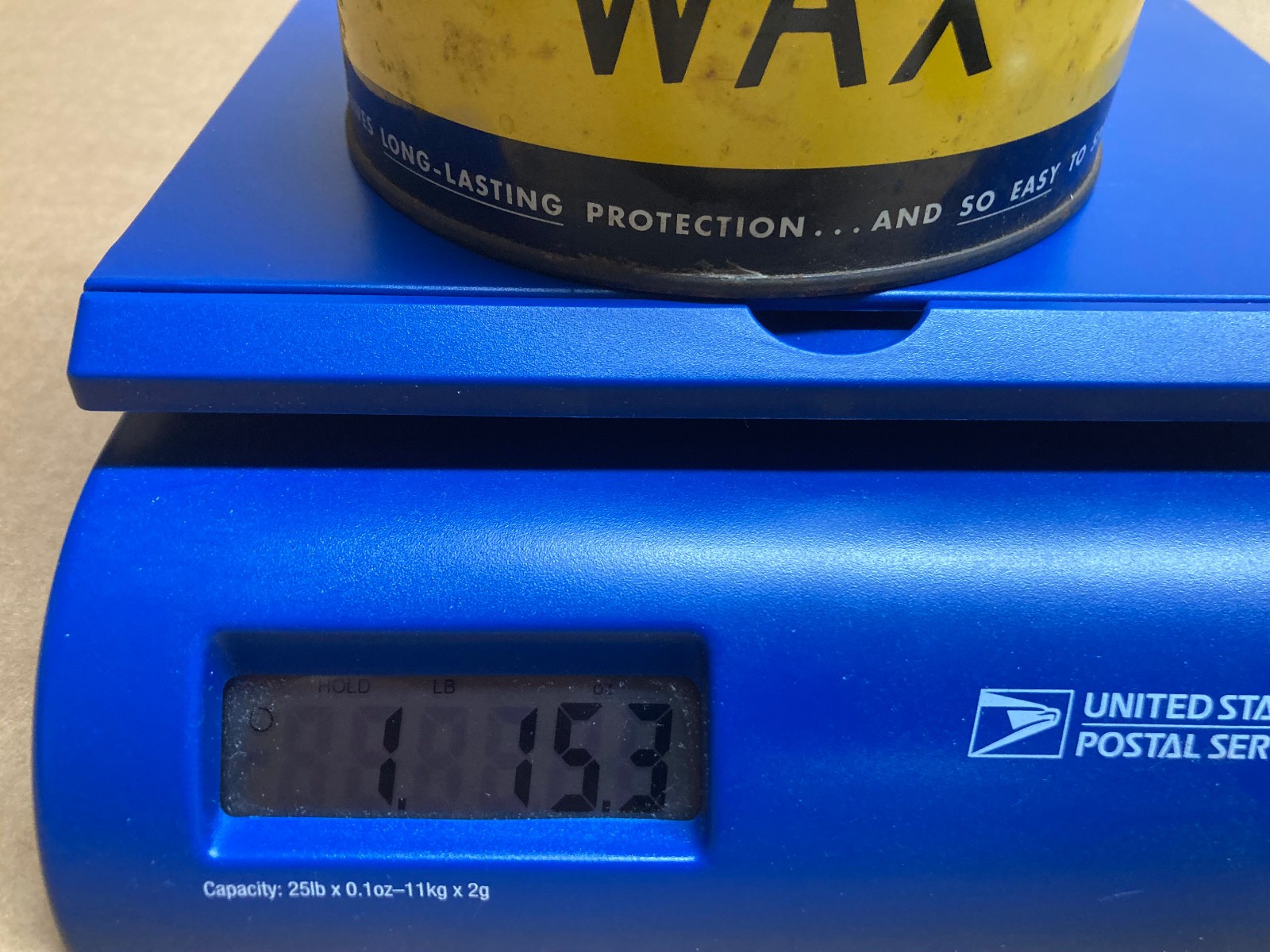 2Lb Can of SC Johnson Paste Wax Approx 85% Full (1 lb 15.3 oz) Discontinued