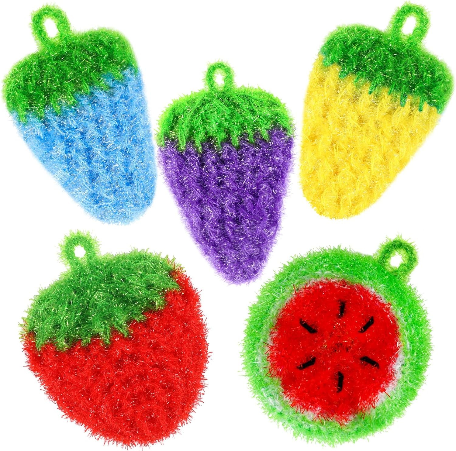 10 Pieces Fruit Dish Scrubber Non Scratch Cleaning Sponge Double Layered Dish